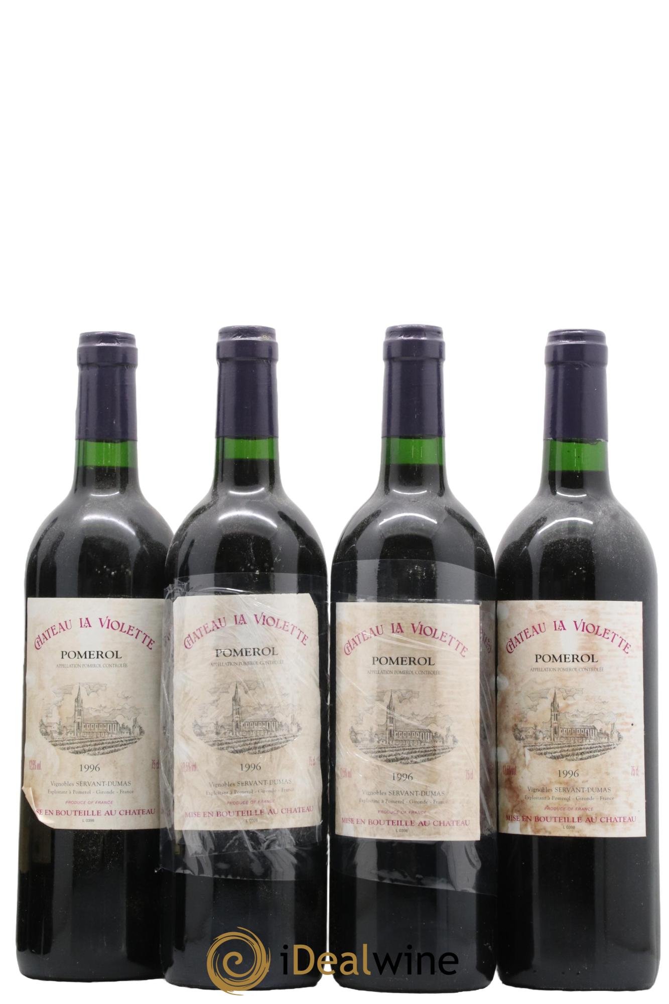 Château la Violette 1996 - Lot de 4 bouteilles - 0