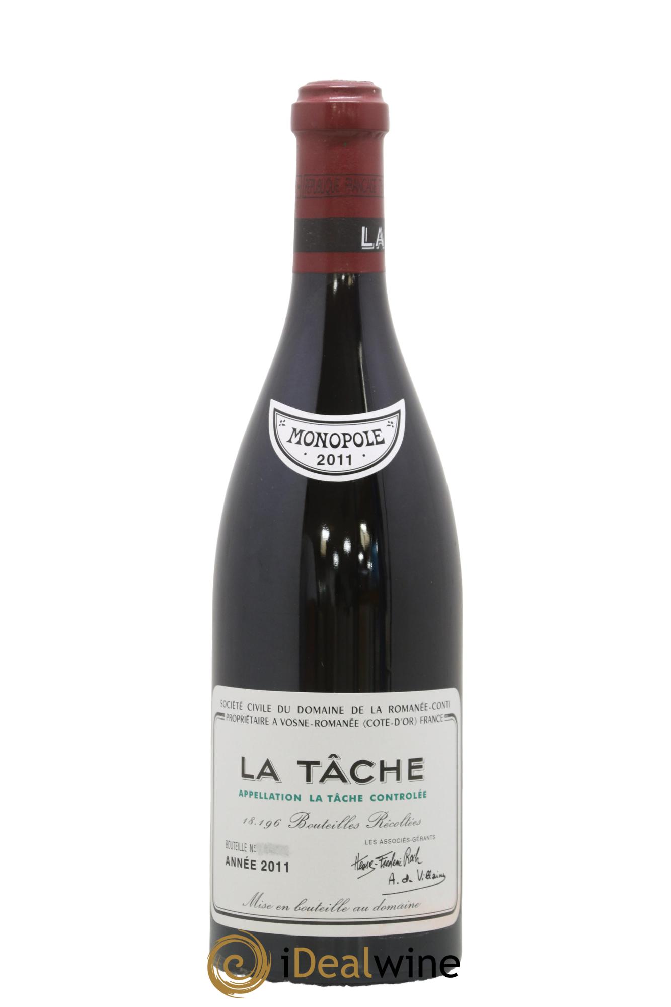La Tâche Grand Cru Domaine de la Romanée-Conti 2011 - Lot de 1 bouteille - 0