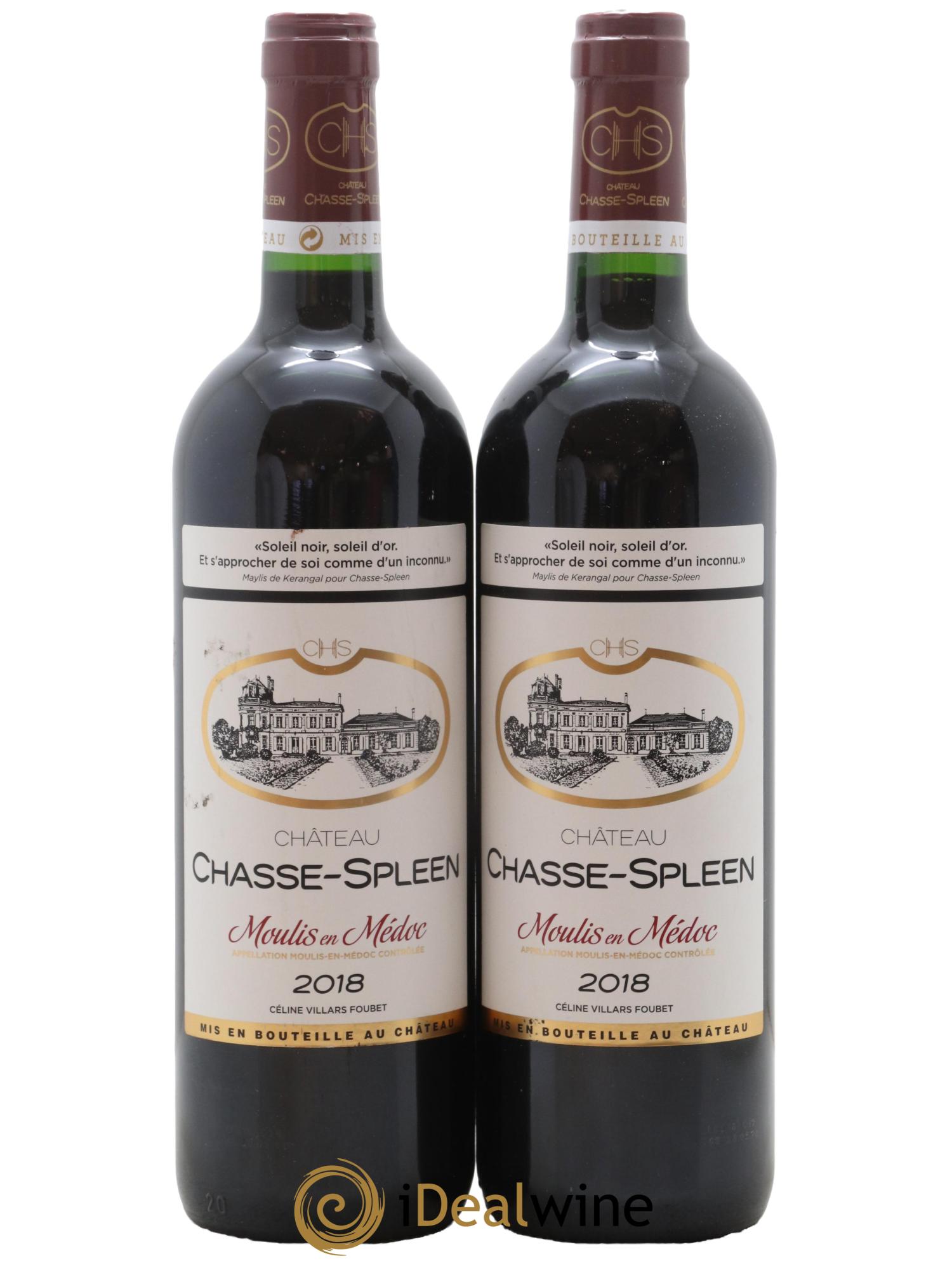 Château Chasse Spleen 2018 - Lot de 2 bouteilles - 0