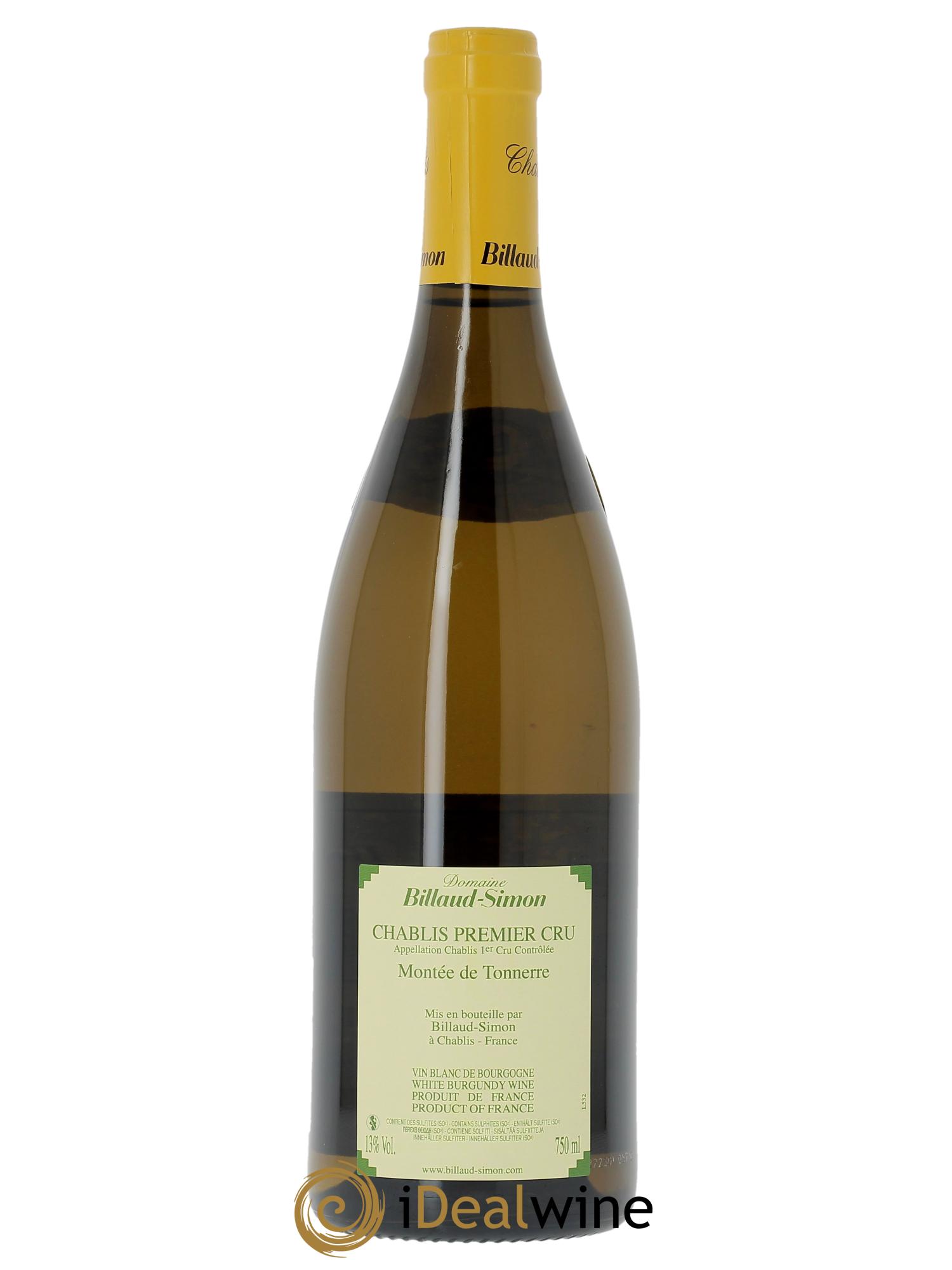 Chablis 1er Cru Montée de Tonnerre Billaud-Simon (Domaine) 2023 - Lot de 1 bouteille - 1