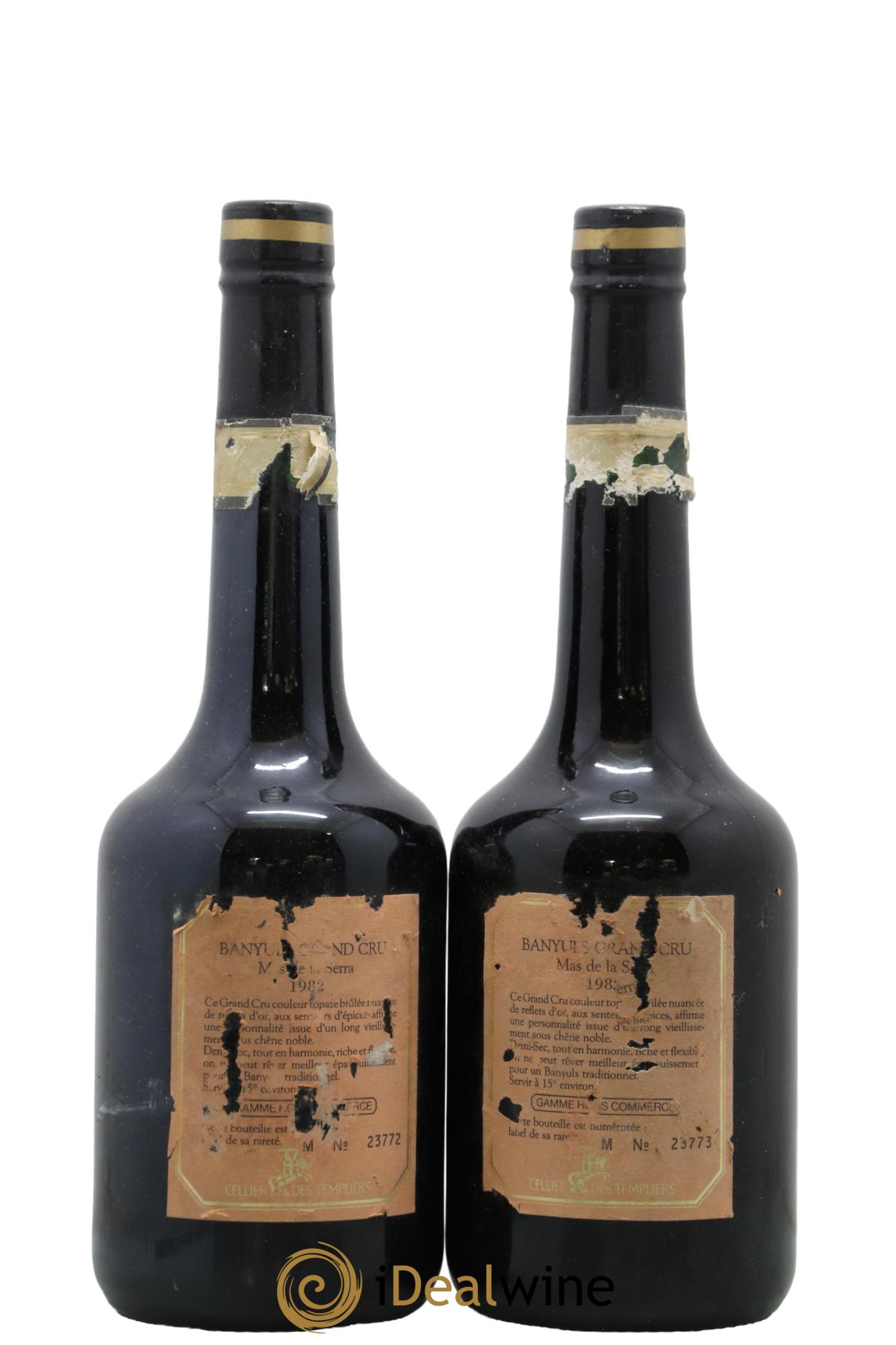 Banyuls Grand Cru Mas de la Serra Cellier des Templiers 1982 - Lot de 2 bouteilles - 1