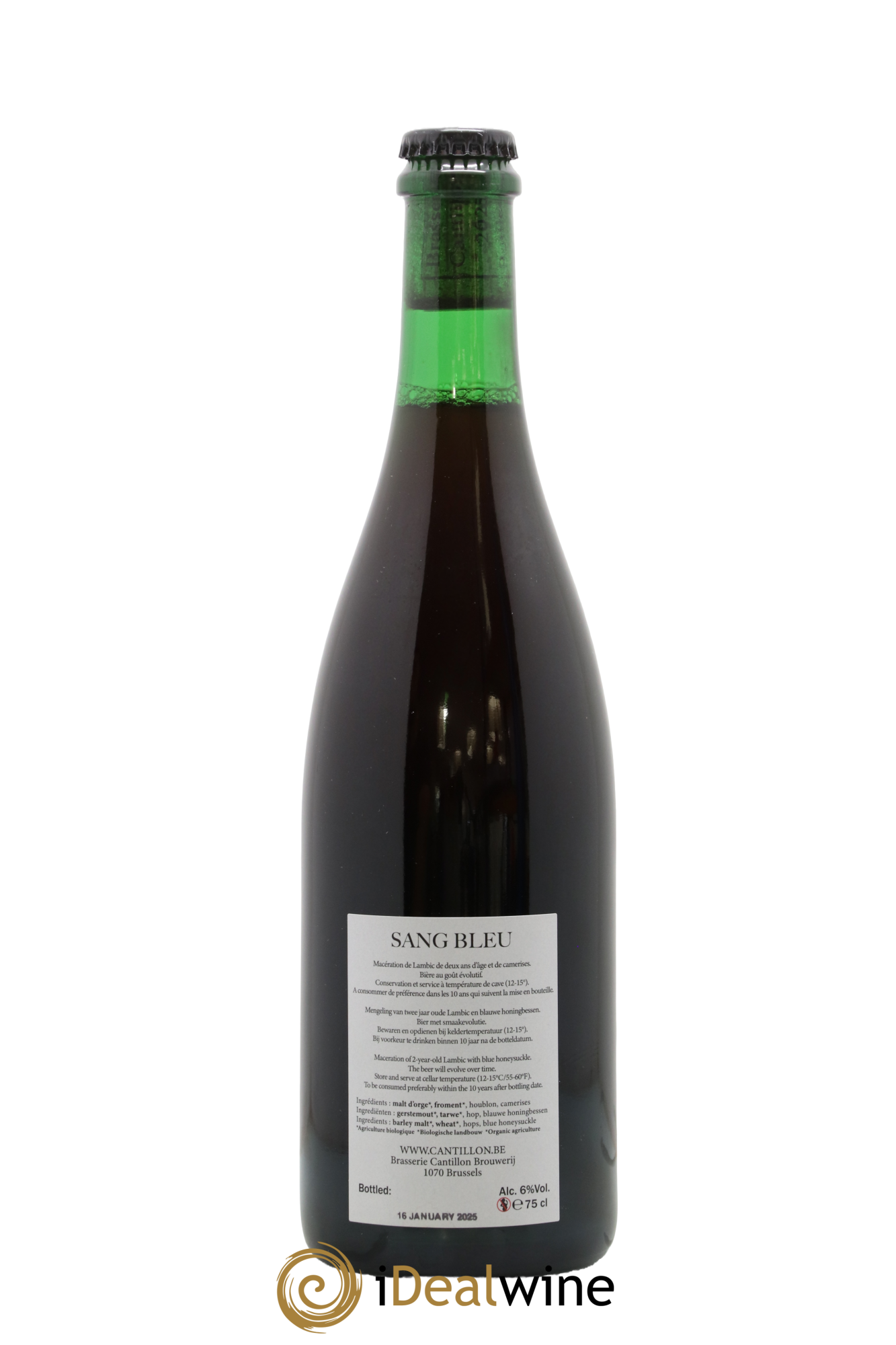 Bière Gueuze Cantillon Sang Bleu (bottled 2025) - Lot de 1 bouteille - 1