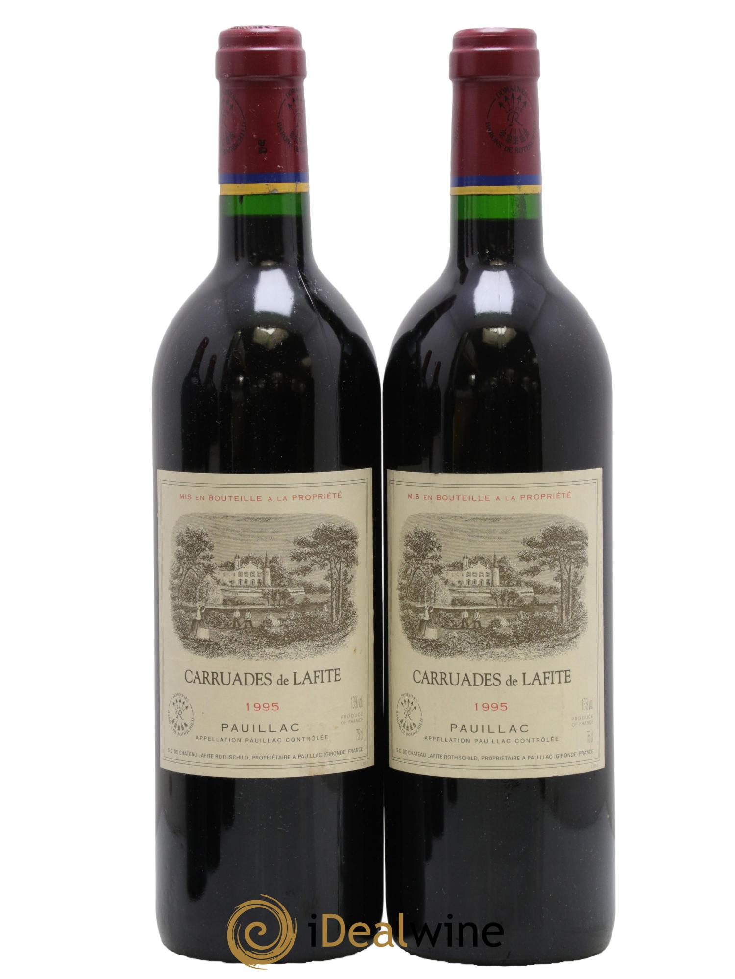 Carruades de Lafite Rothschild Second Vin 1995 - Lot de 2 bouteilles - 0
