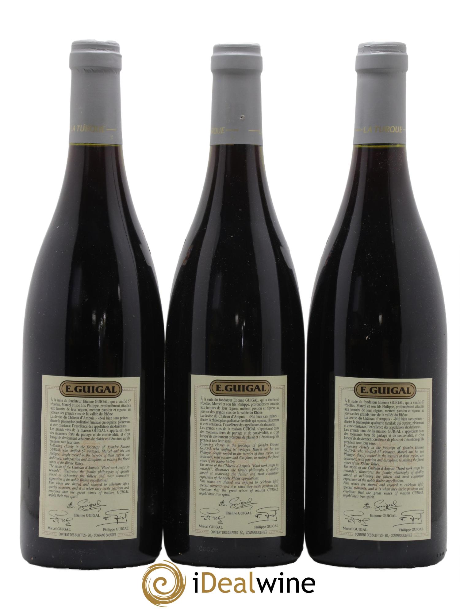 Côte-Rôtie La Turque Guigal 2002 - Lot de 3 bouteilles - 1