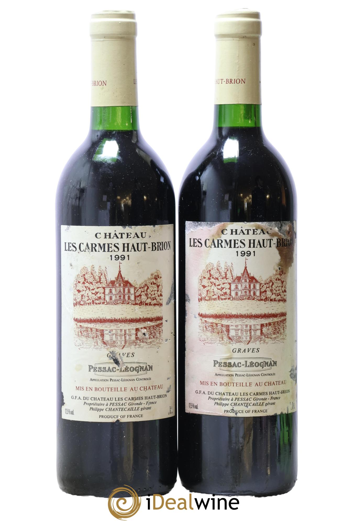Château Les Carmes Haut-Brion 1991 - Lot de 2 bouteilles - 0
