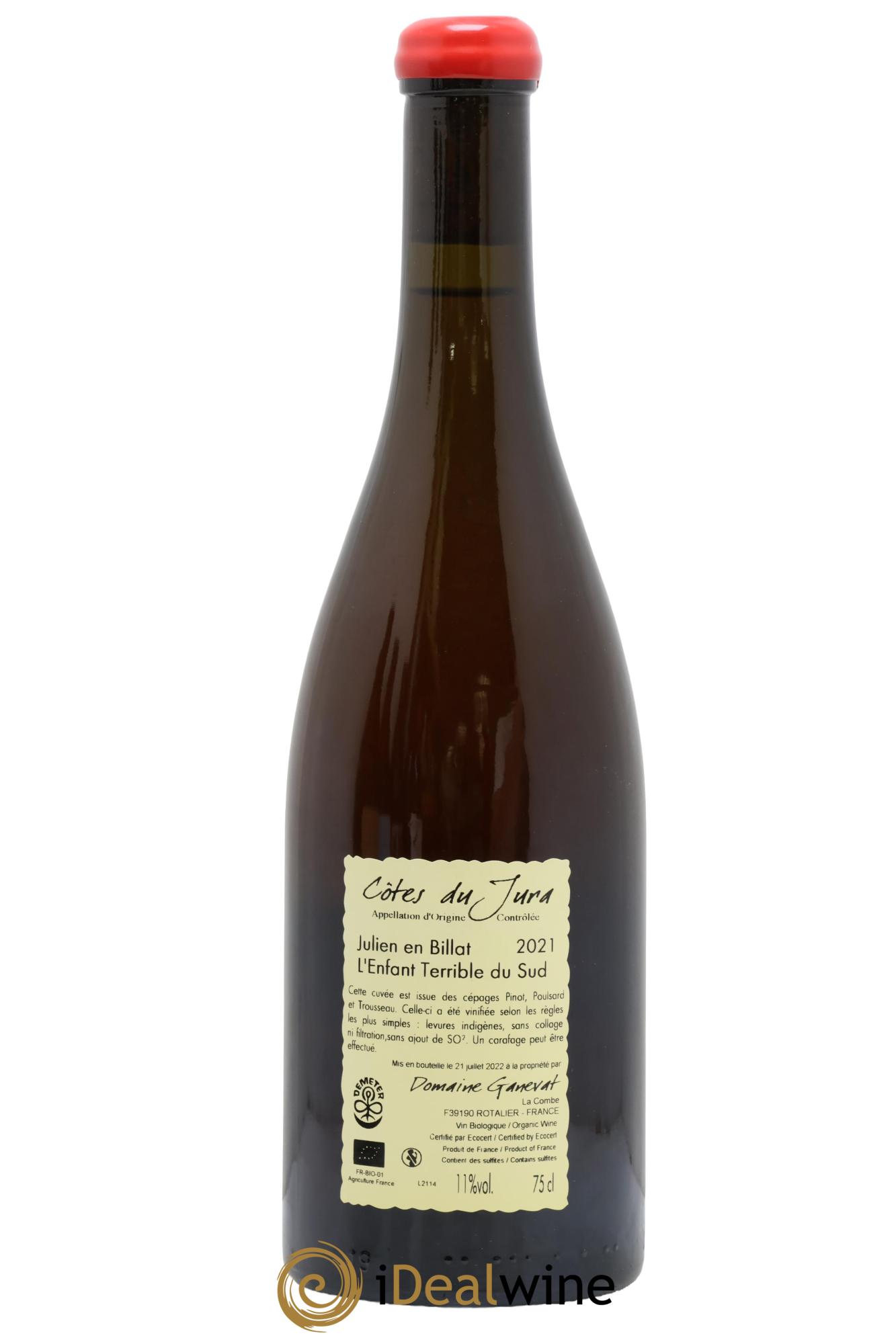 Côtes du Jura Julien en Billat l'enfant terrible du Sud Jean-François Ganevat (Domaine) 2021 - Lot of 1 bottle - 1