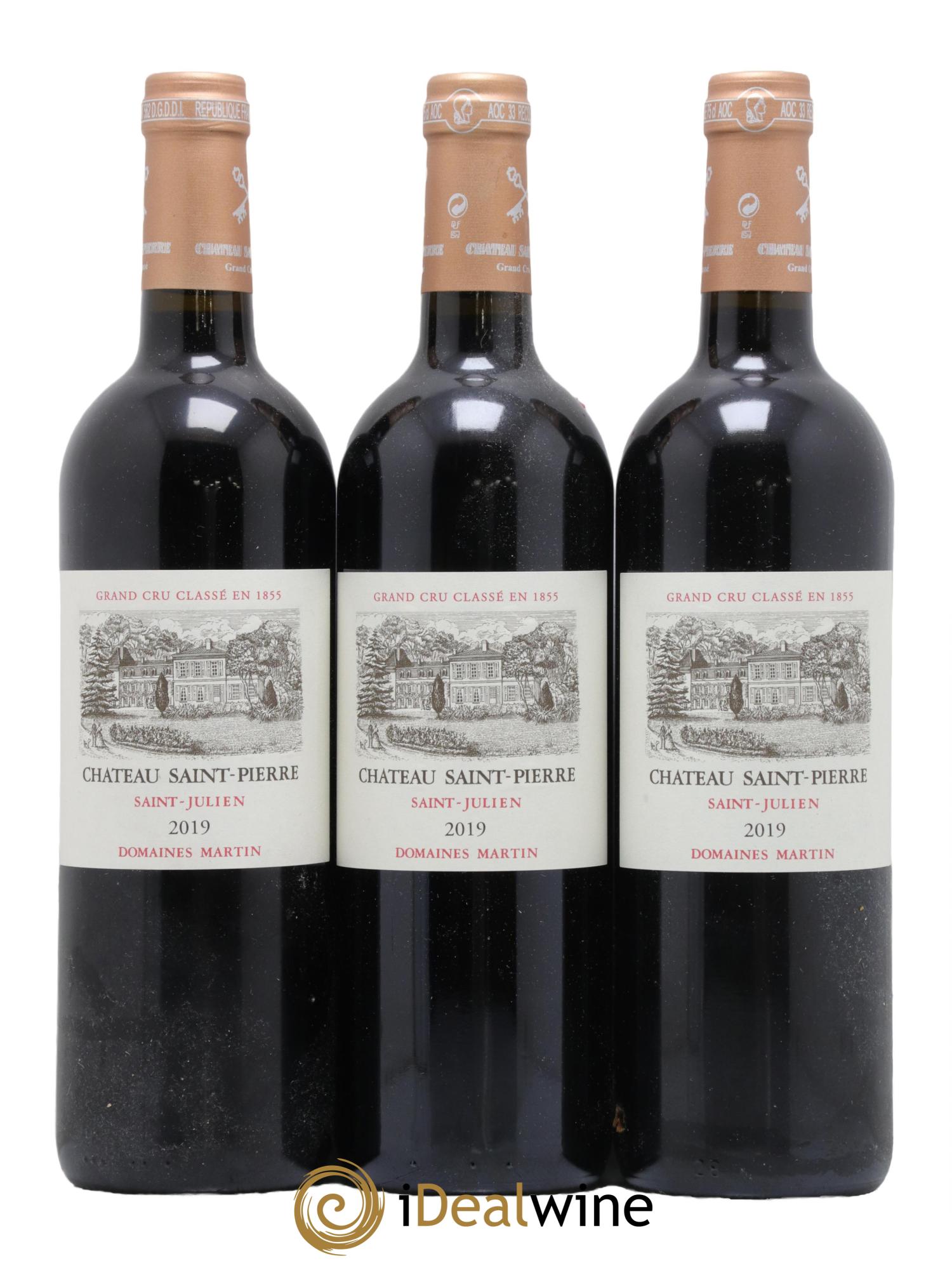 Château Saint-Pierre 4ème Grand Cru Classé 2019 - Lot de 3 bouteilles - 0