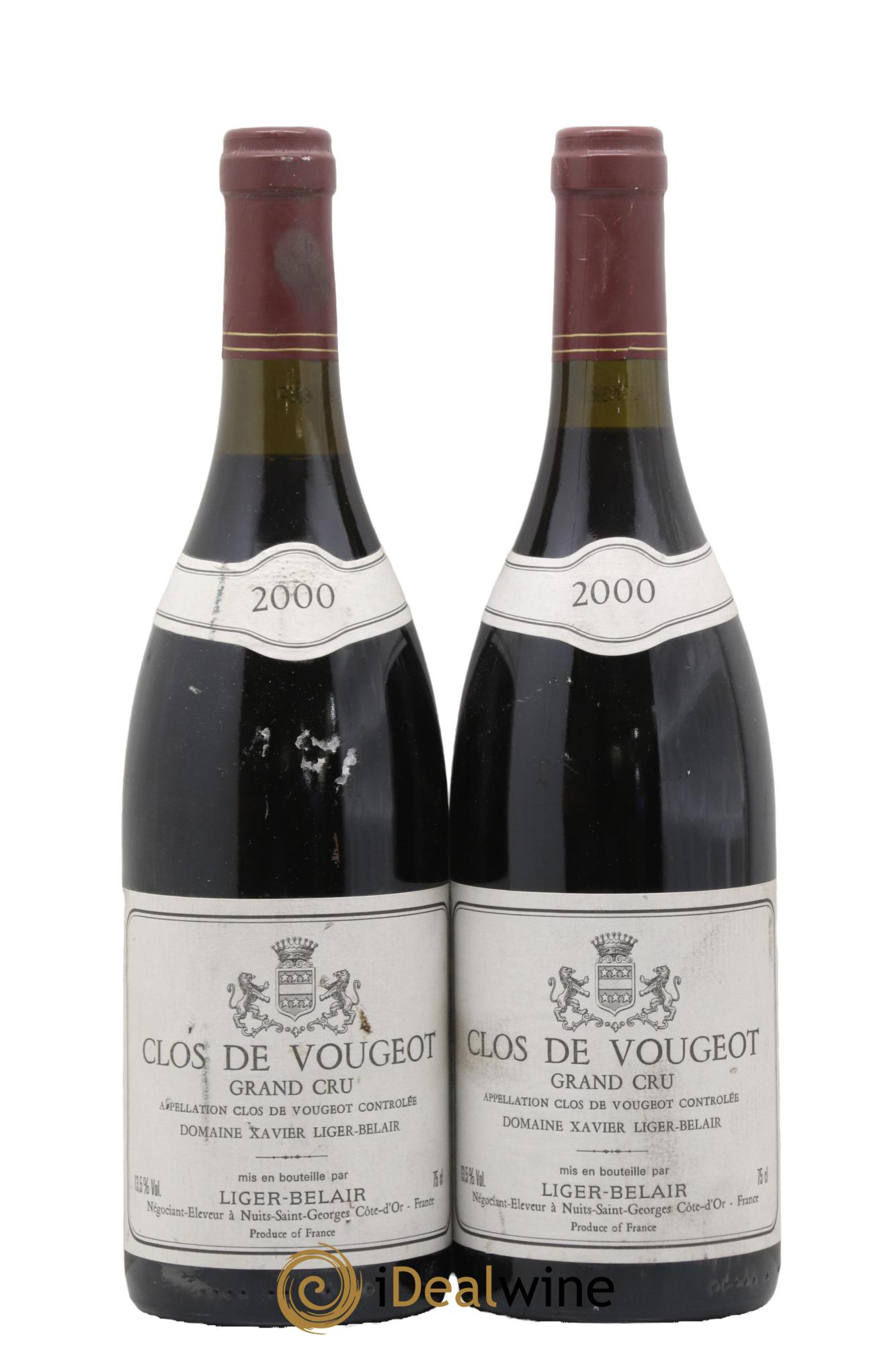 Clos de Vougeot Grand Cru Xavier Ligher-Belair 2000 - Posten von 2 Flaschen - 0