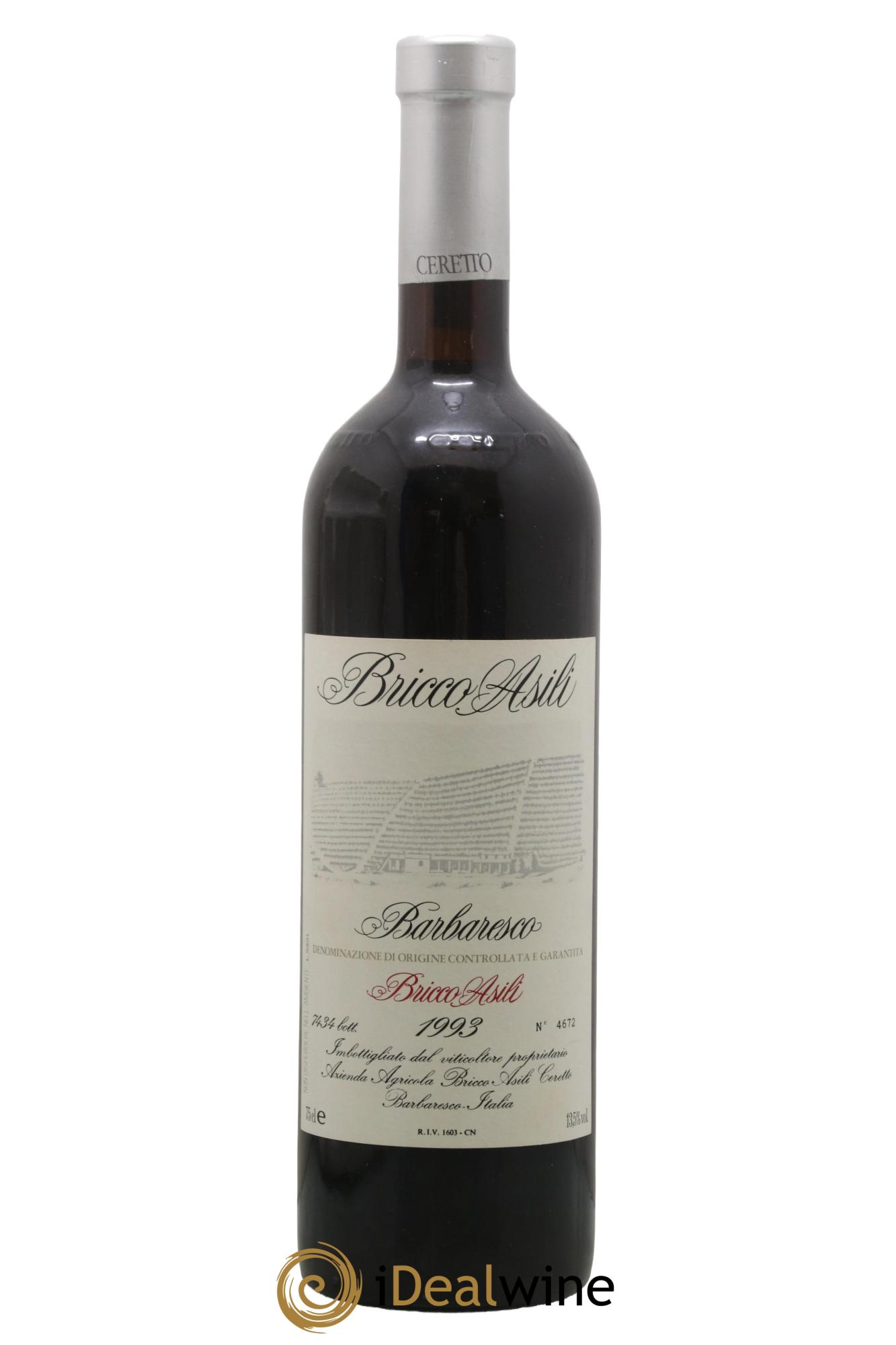 Barbaresco DOCG Bricco Asili Ceretto 1993 - Lot de 1 bouteille - 0