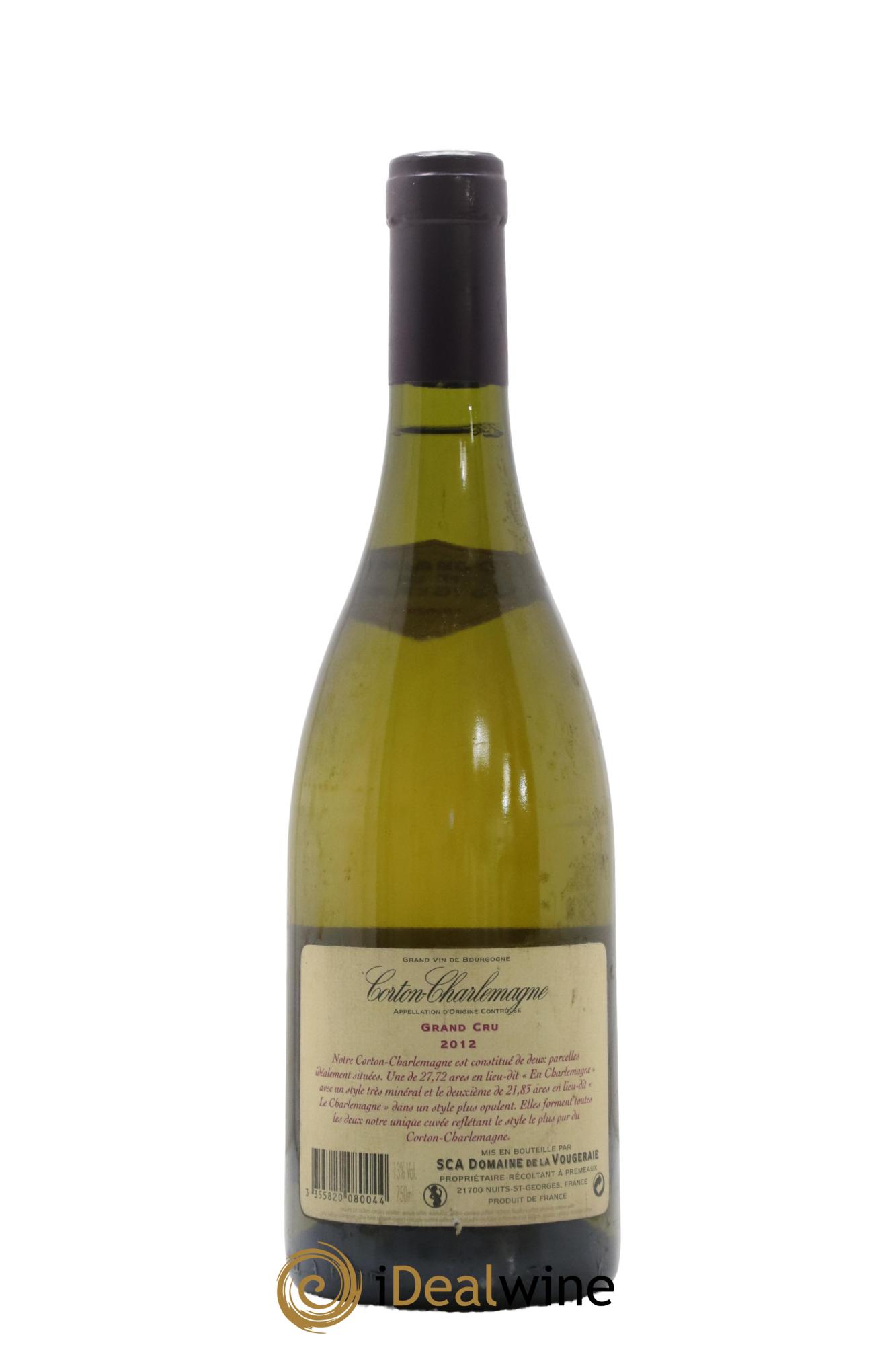 Corton-Charlemagne Grand Cru Le Charlemagne La Vougeraie 2012 - Lot of 1 bottle - 1