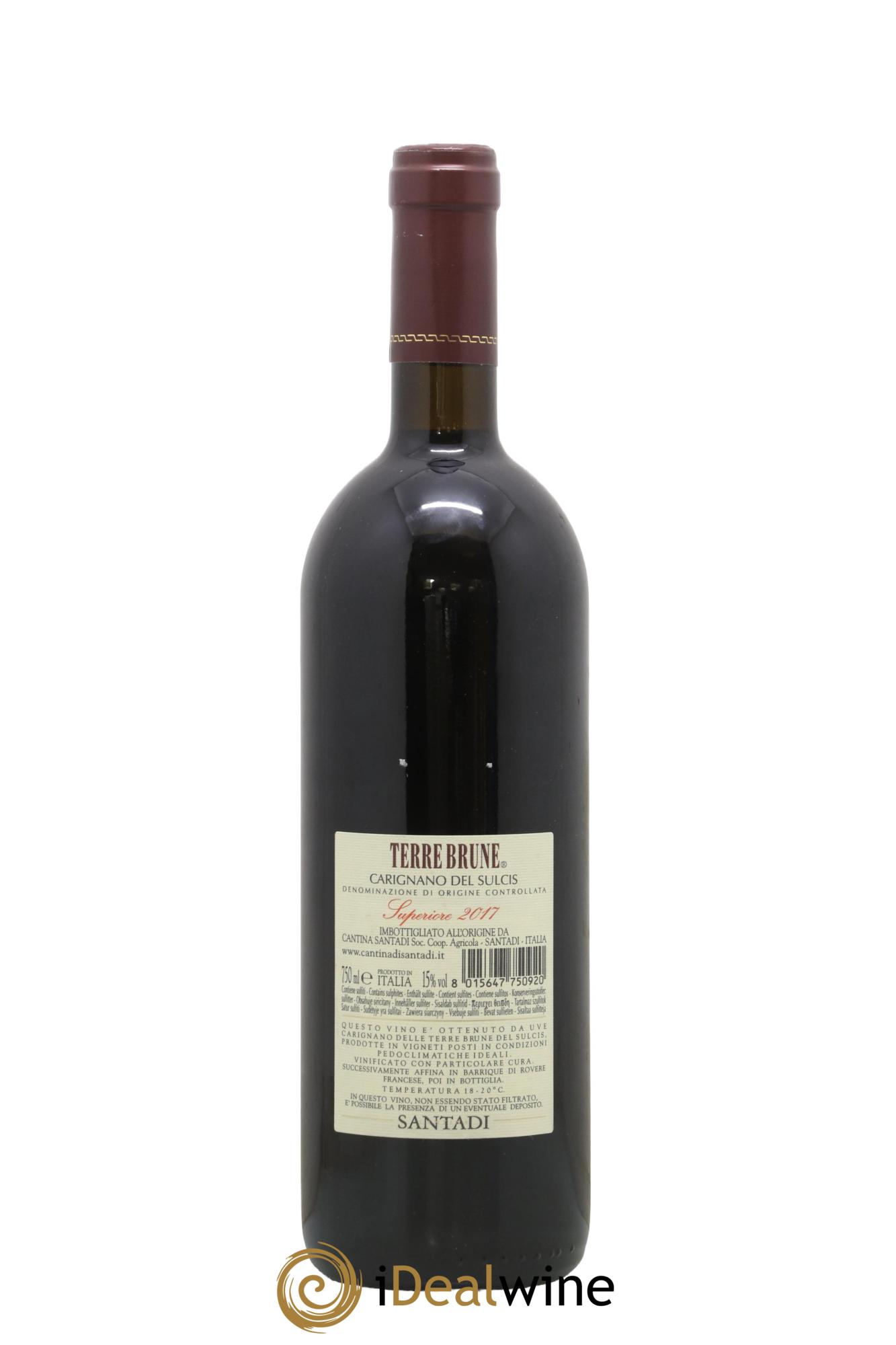 Italie Superiore Terre Brune Carignano Del Sulcis Santadi 2017 - Lotto di 1 bottiglia - 1