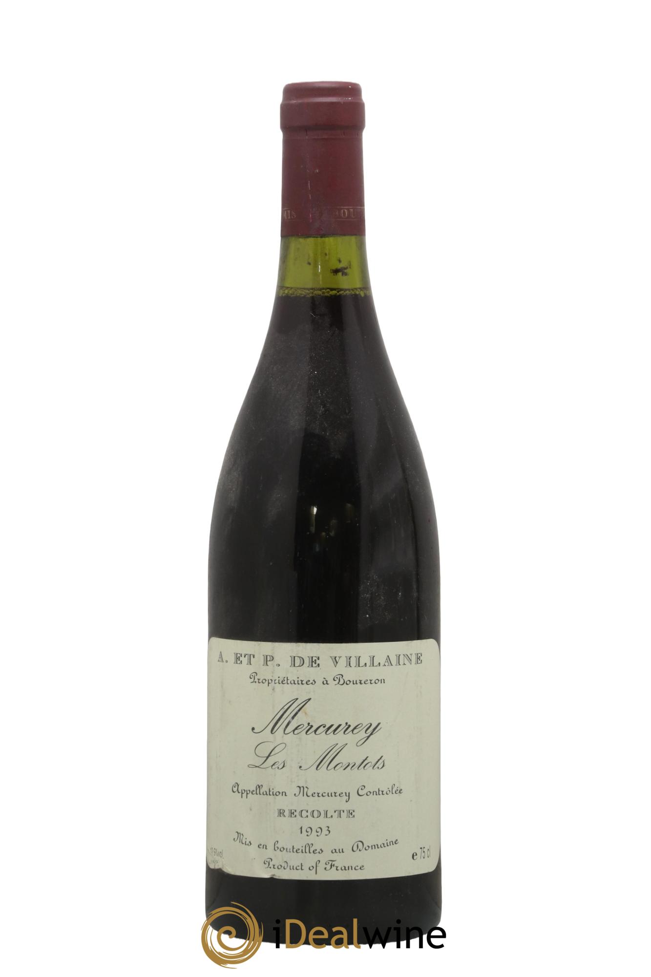 Mercurey Les Montots Domaine de Villaine 1993 - Posten von 1 Flasche - 0