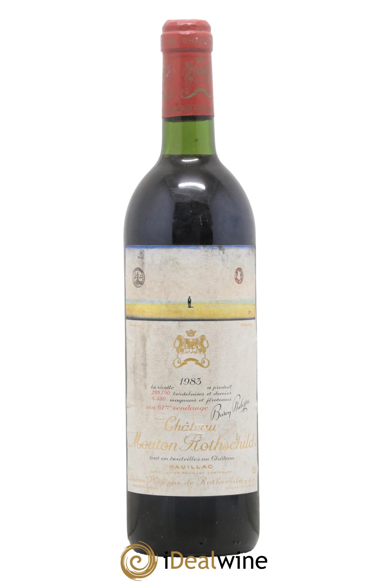 Château Mouton Rothschild 1er Grand Cru Classé 1983 - Lot de 1 bouteille - 0