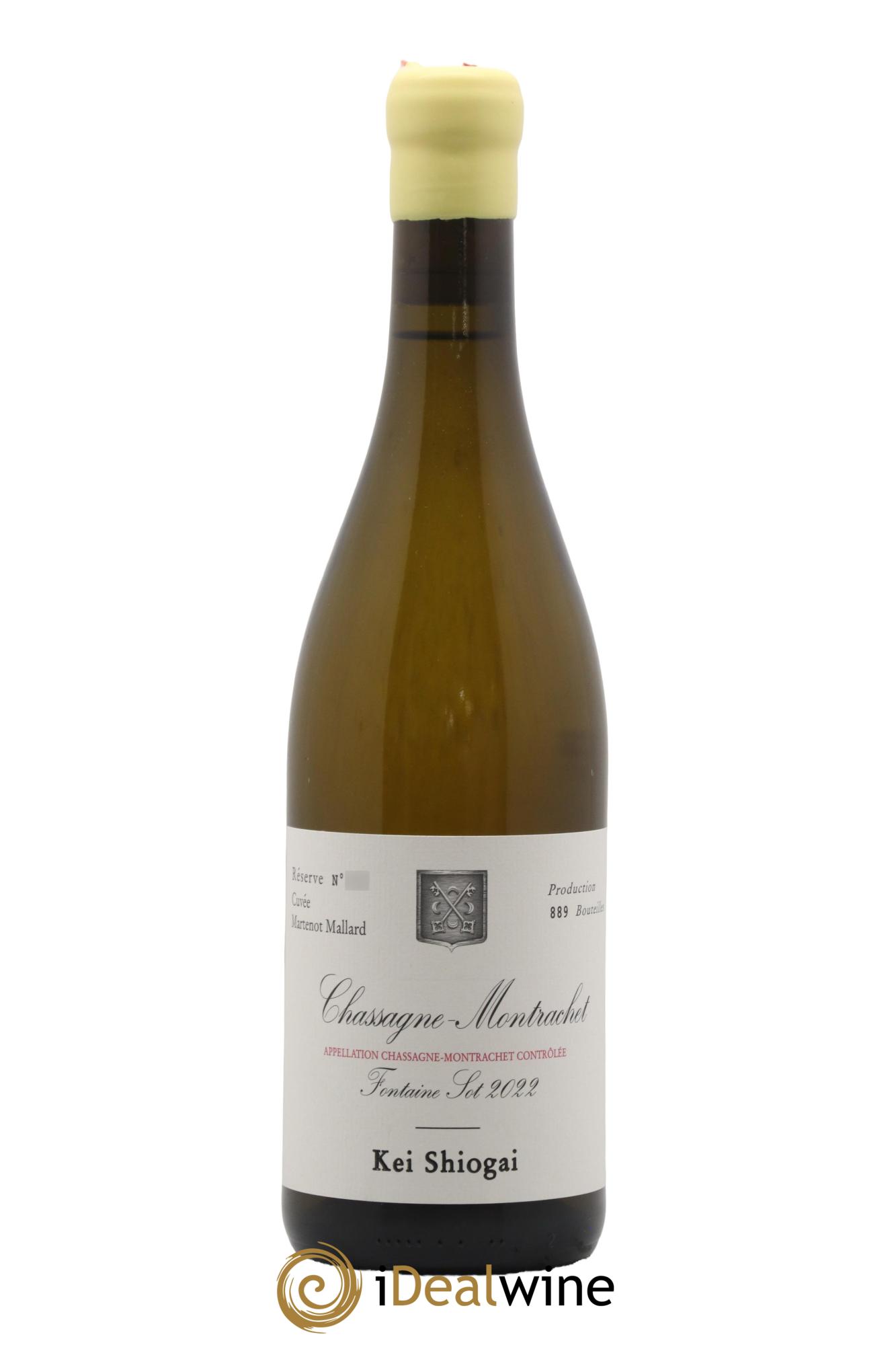 Chassagne-Montrachet Fontaine Sot cuvée Martenot Mallard Kei Shiogai 2022 - Lot de 1 bouteille - 0