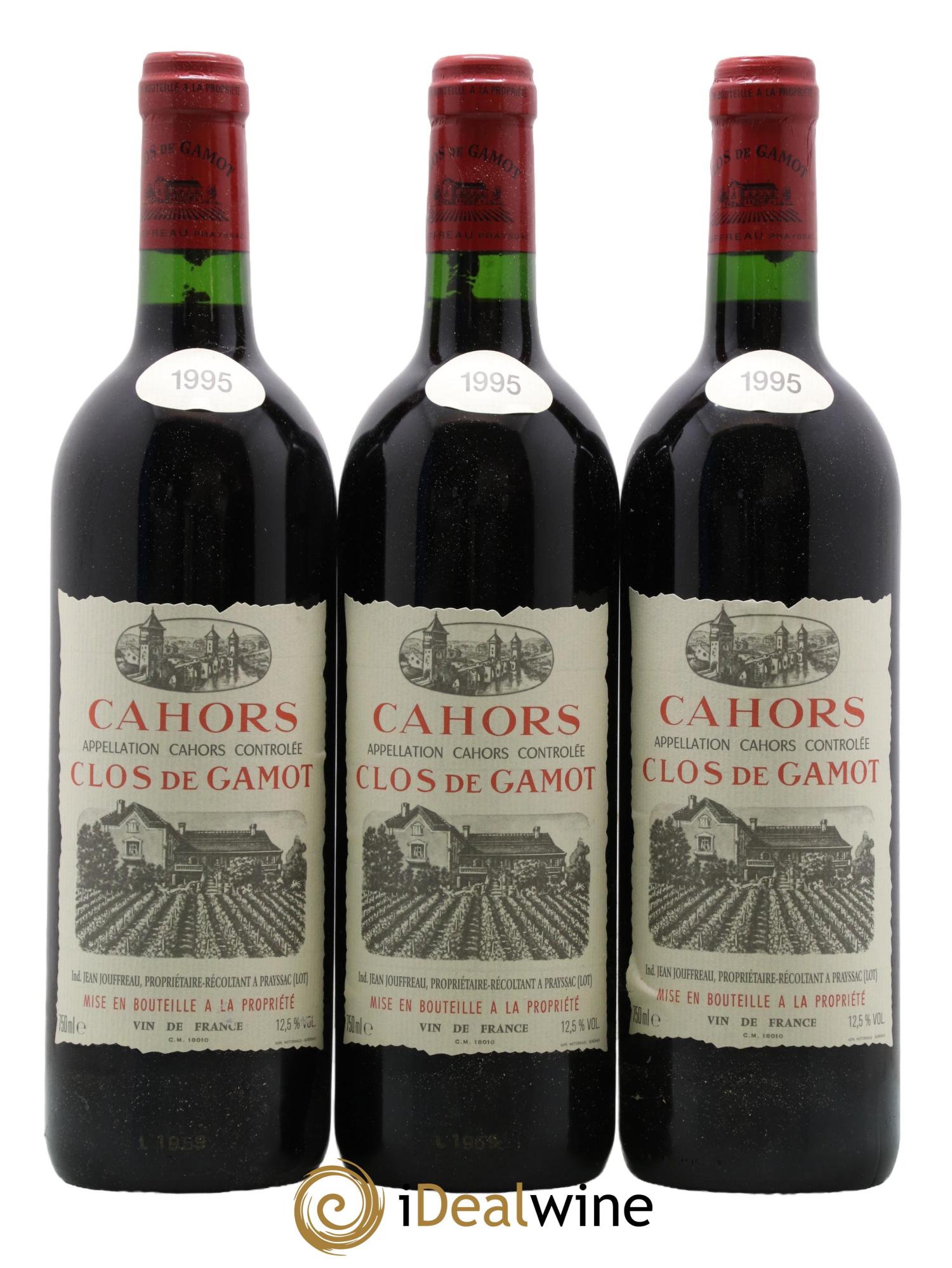Cahors Clos de Gamot famille Jouffreau 1995 - Lot de 6 bouteilles - 2