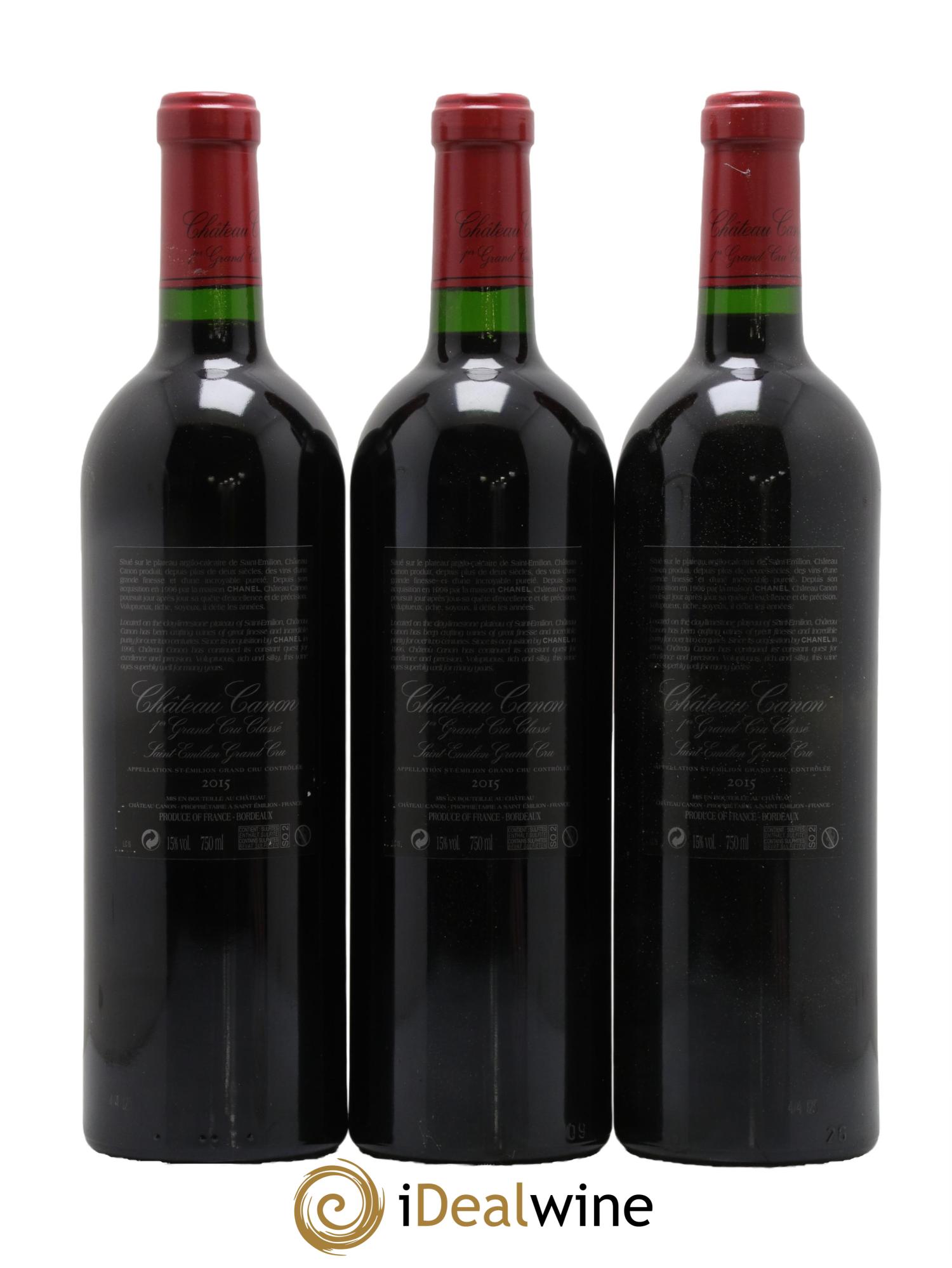 Château Canon 1er Grand Cru Classé B  2015 - Lot of 6 bottles - 2
