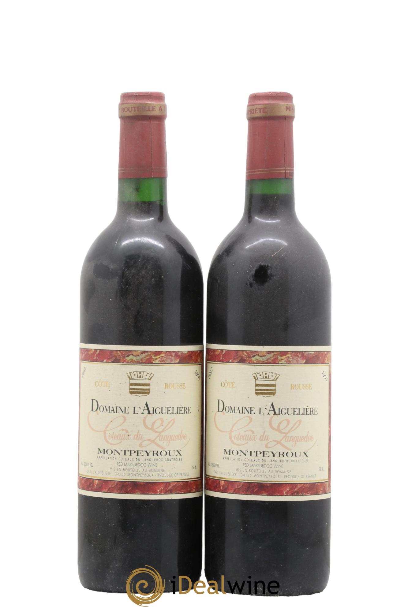 Languedoc Montpeyroux Domaine de l' Aiguelière Cote Rousse A. Commeyras 1997 - Lot de 2 bouteilles - 0