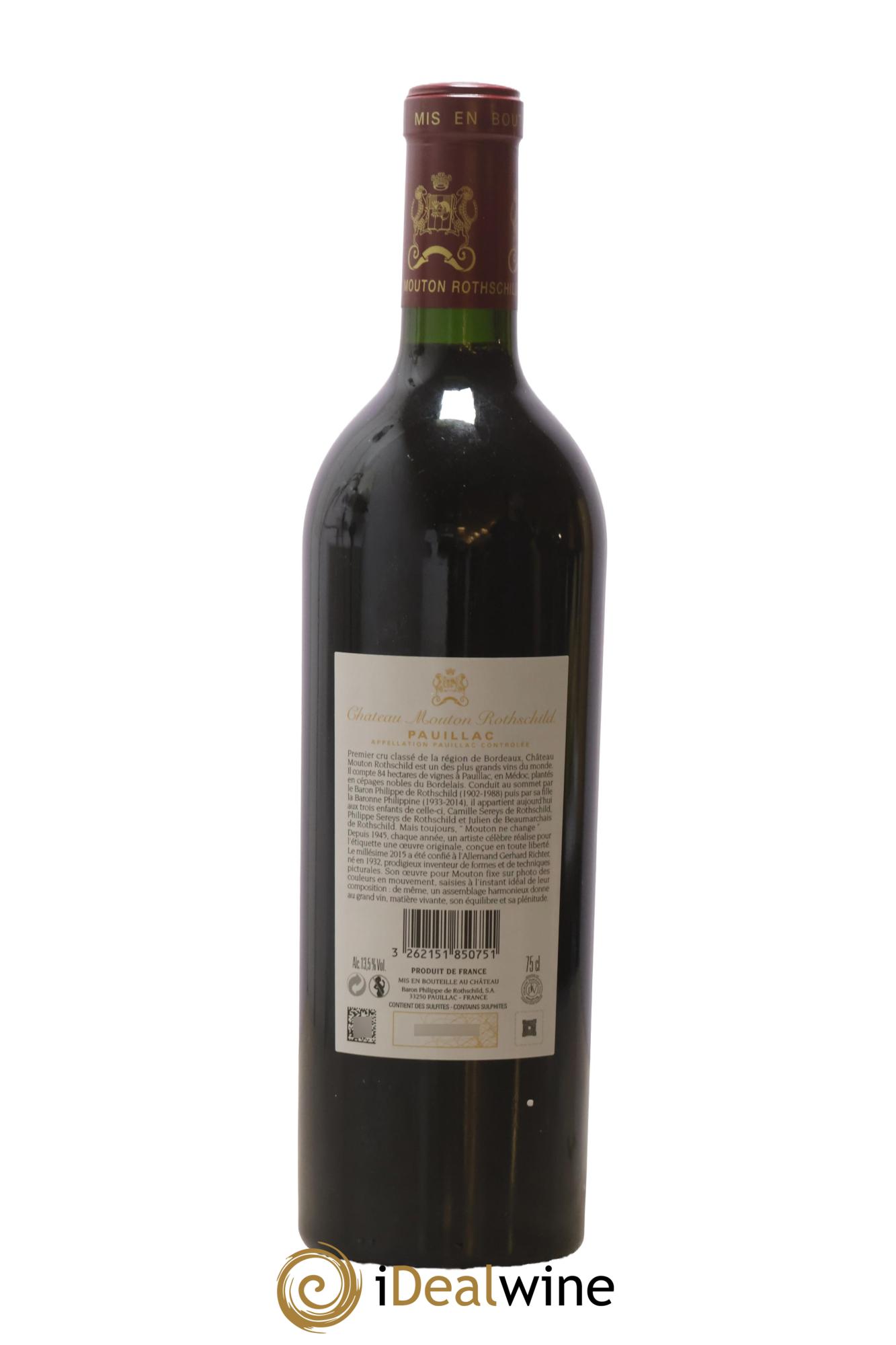 Château Mouton Rothschild 1er Grand Cru Classé 2015 - Lotto di 1 bottiglia - 1