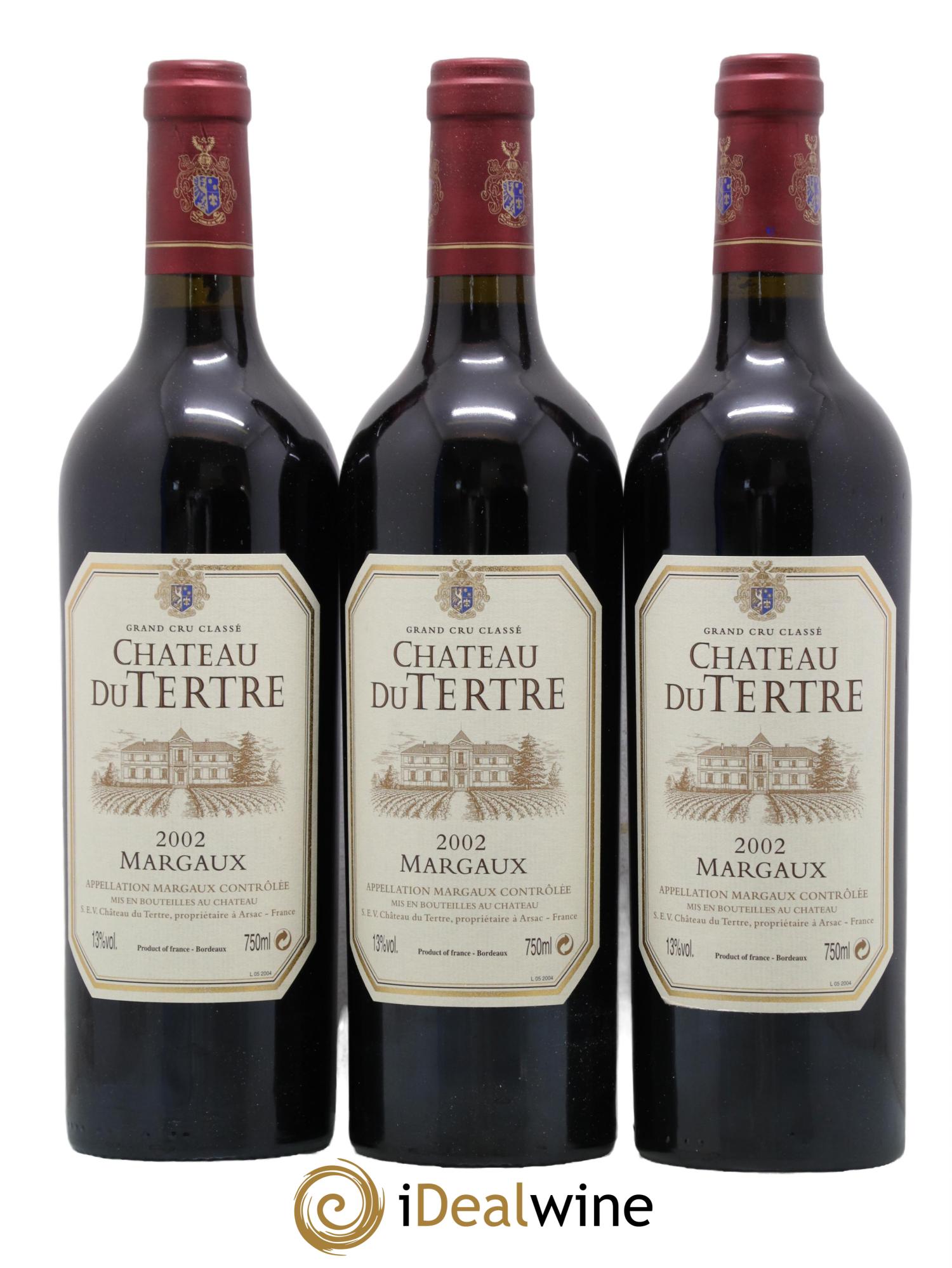Château du Tertre 5ème Grand Cru Classé  2002 - Lotto di 6 bottiglie - 2