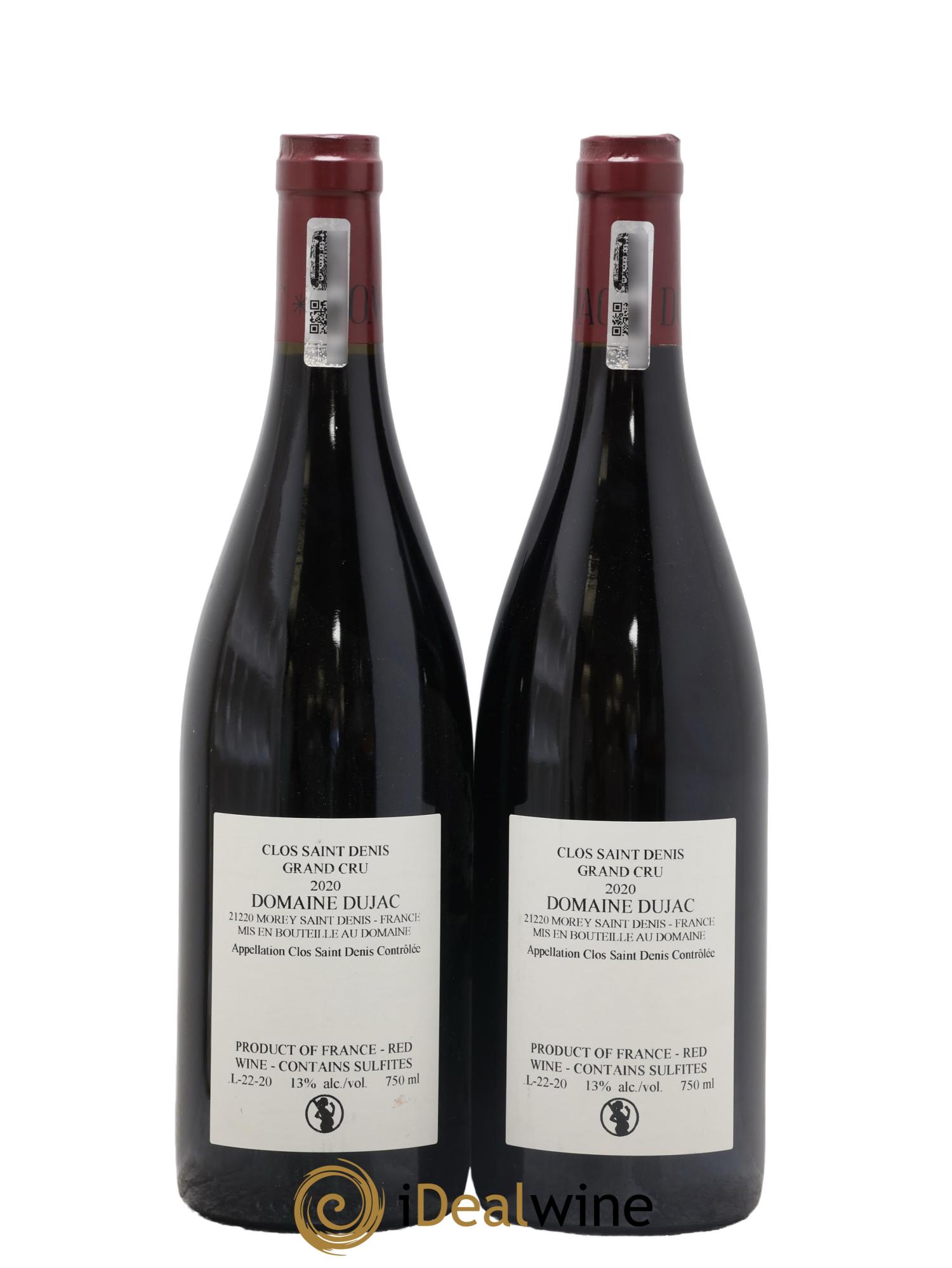 Clos Saint-Denis Grand Cru Dujac (Domaine) 2020 - Lot de 2 bouteilles - 1