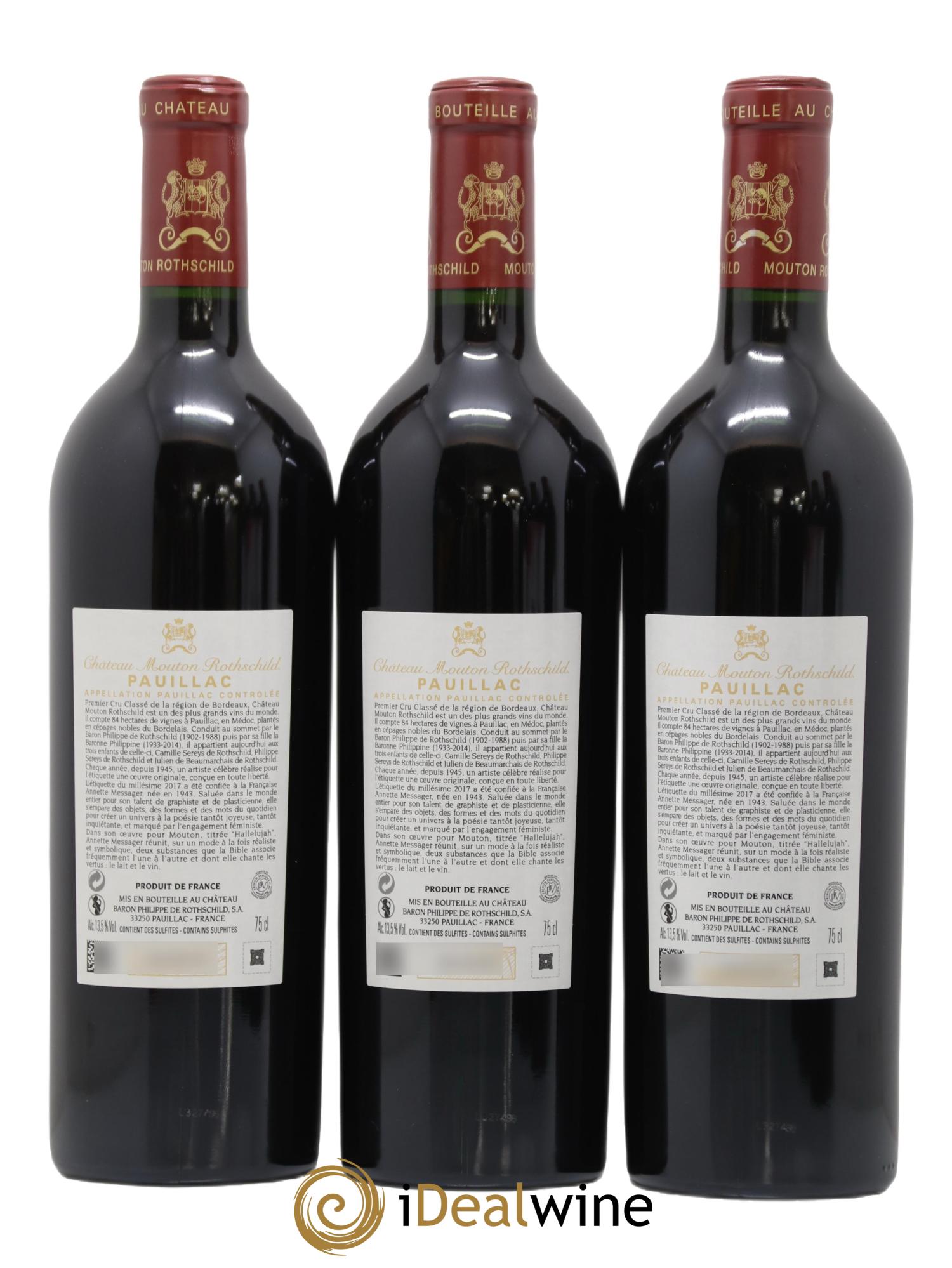 Château Mouton Rothschild 1er Grand Cru Classé 2017 - Lot de 6 bouteilles - 2