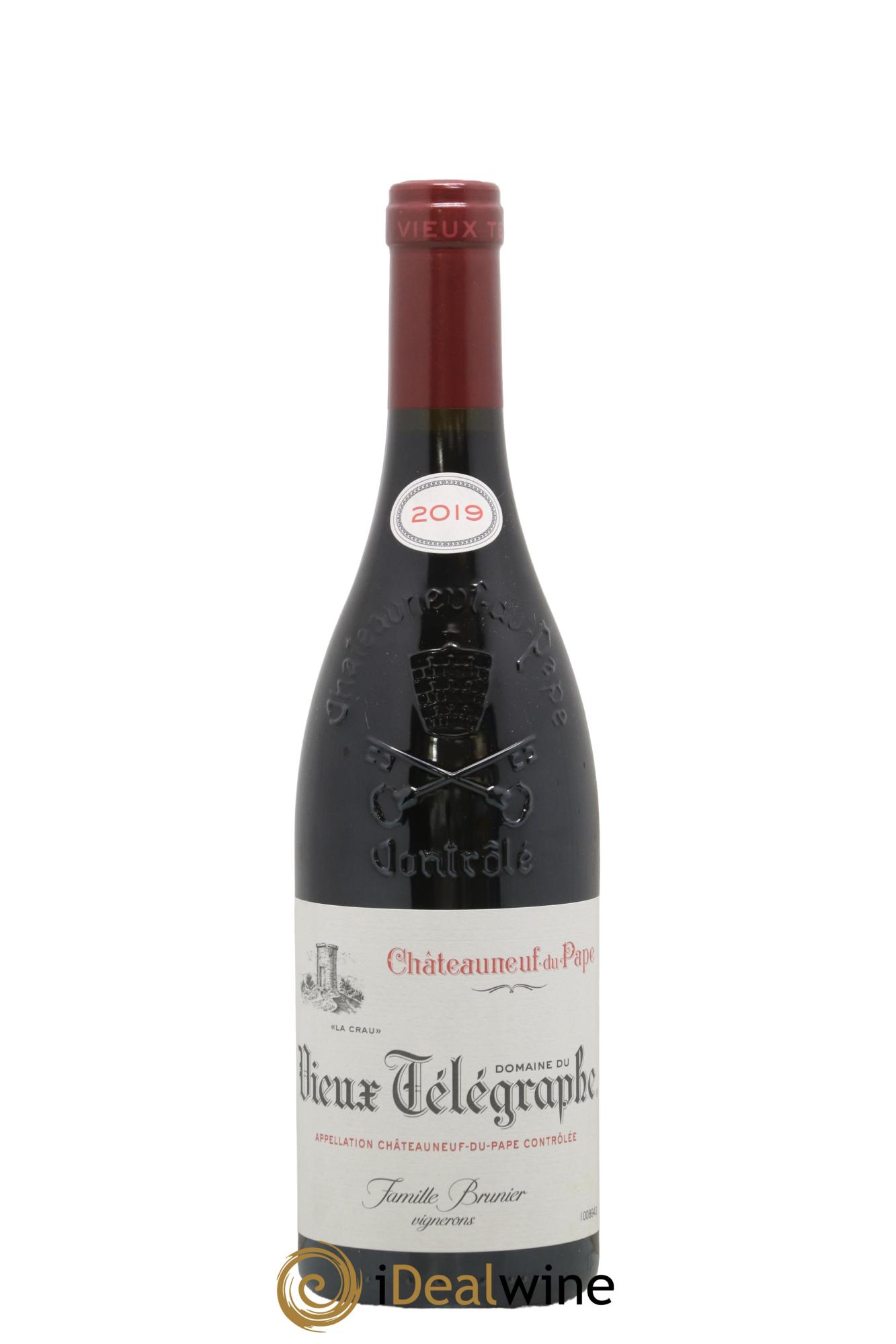 Châteauneuf-du-Pape Vieux Télégraphe (Domaine du) Vignobles Brunier 2019 - Lot of 1 bottle - 0