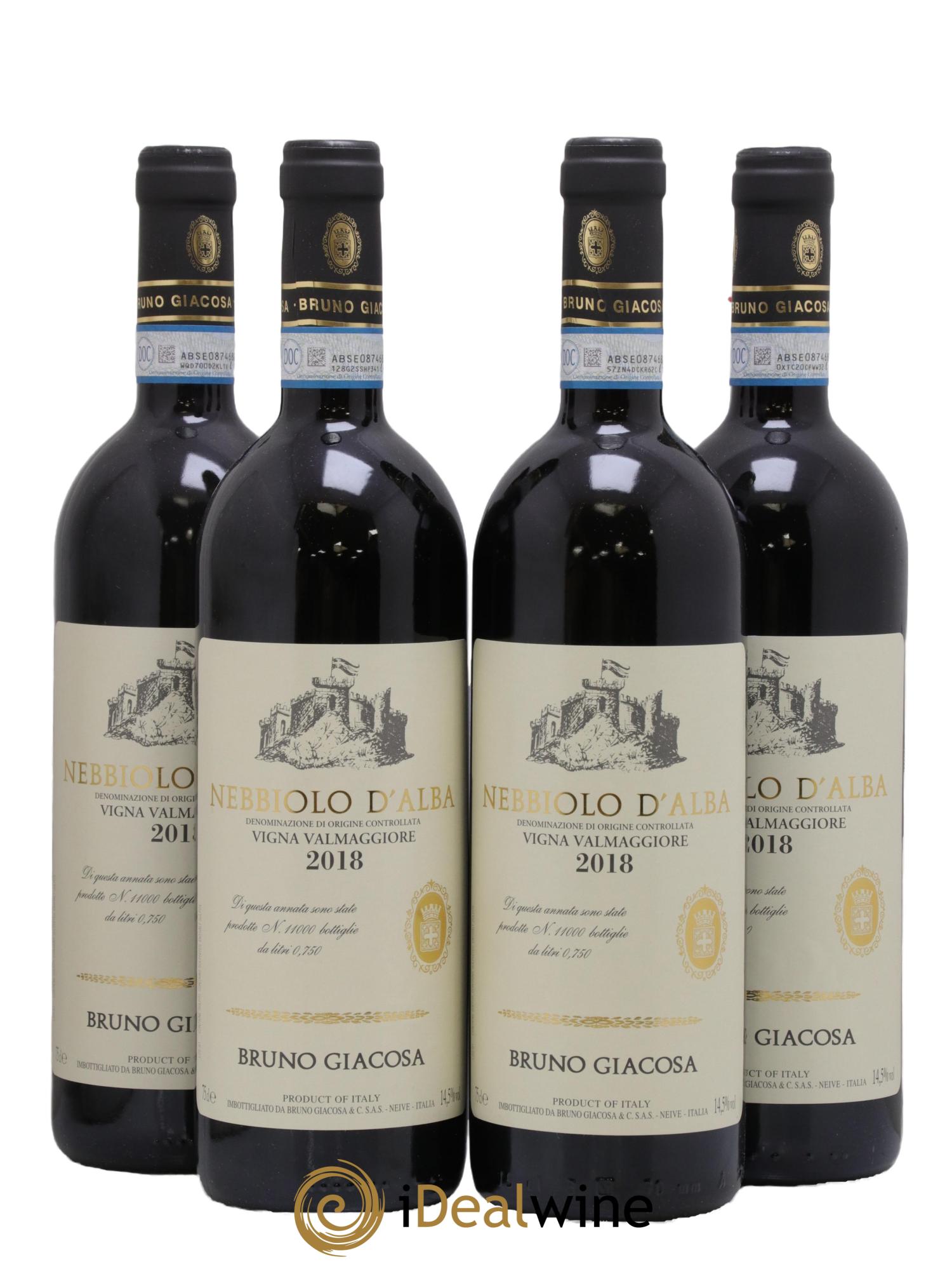 Nebbiolo d'Alba DOC Vigna Valmaggiore Bruno Giacosa 2018 - Lot de 4 bouteilles - 0