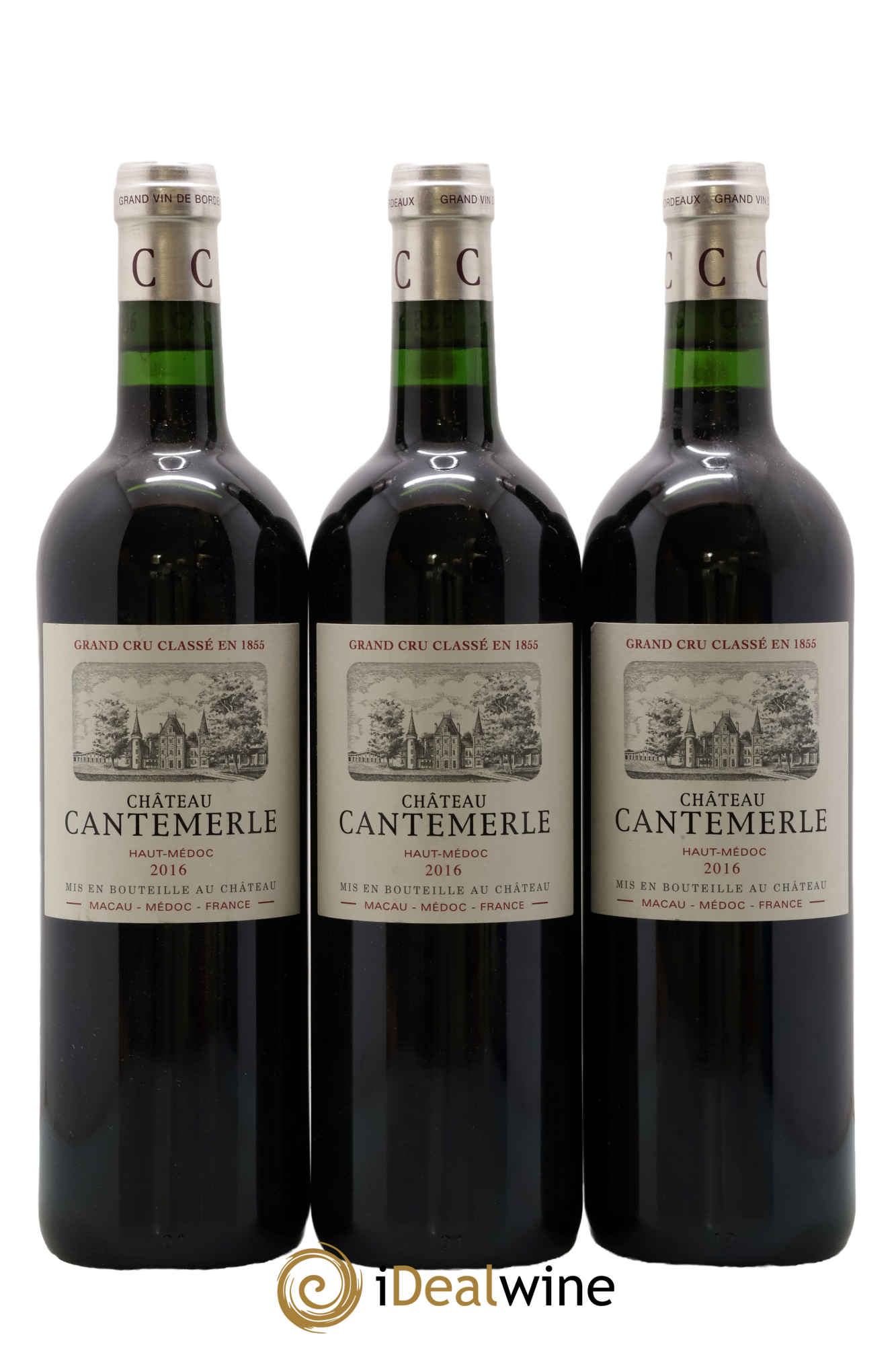 Château Cantemerle 5ème Grand Cru Classé 2016 - Lot of 3 bottles - 0