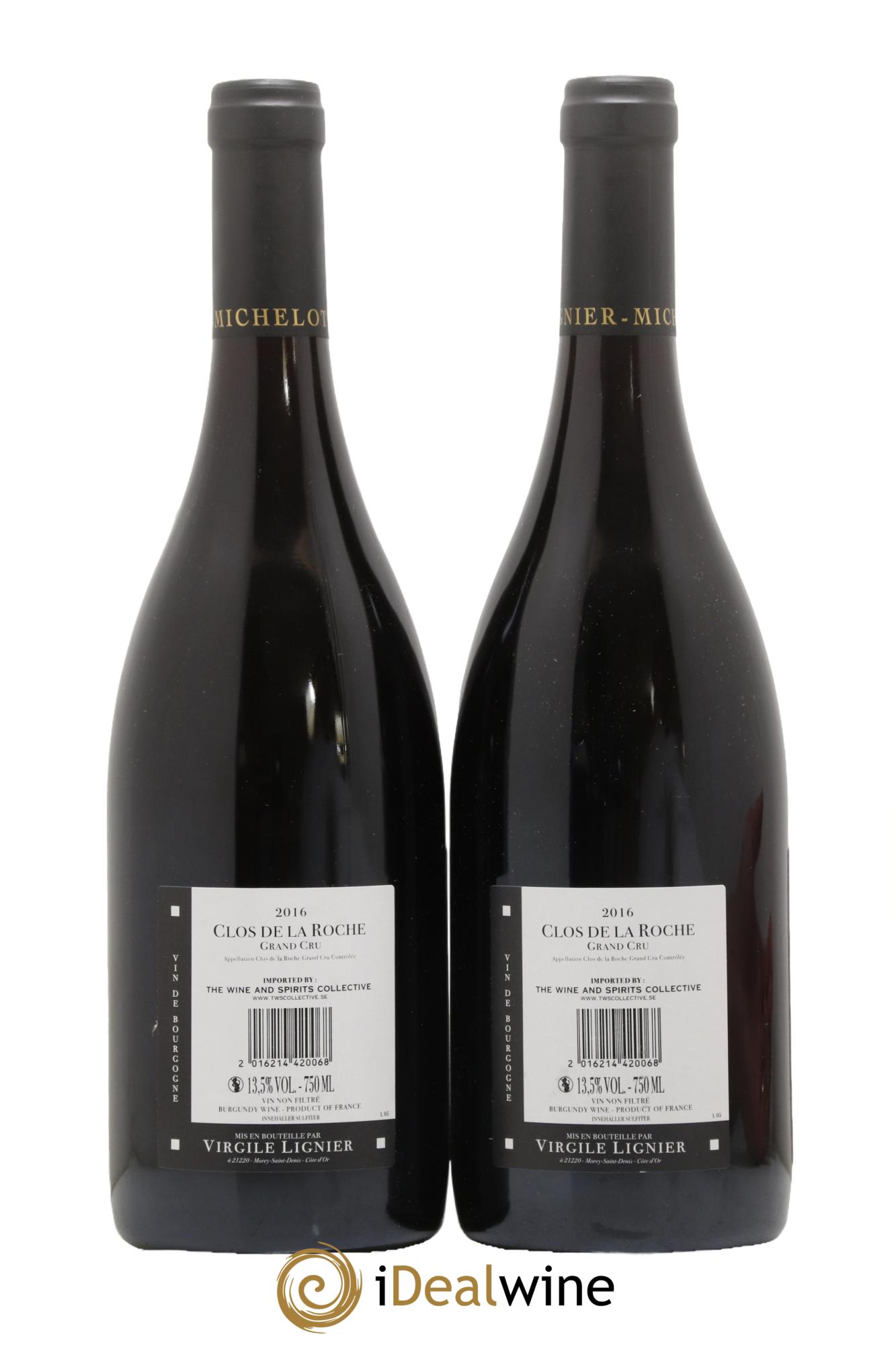 Clos de la Roche Grand Cru Lignier-Michelot (Domaine) 2016 - Lot de 2 bouteilles - 1