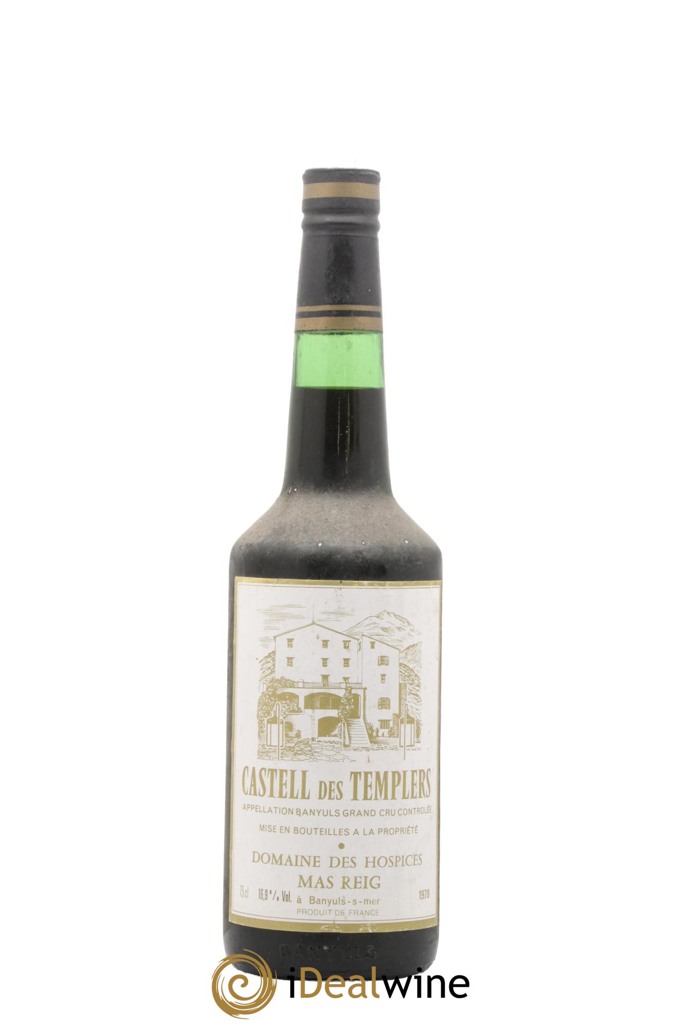 Banyuls Grand Cru Castell des Templers Domaine des Hospices Mas Reig 1978 - Lot de 1 bouteille - 0