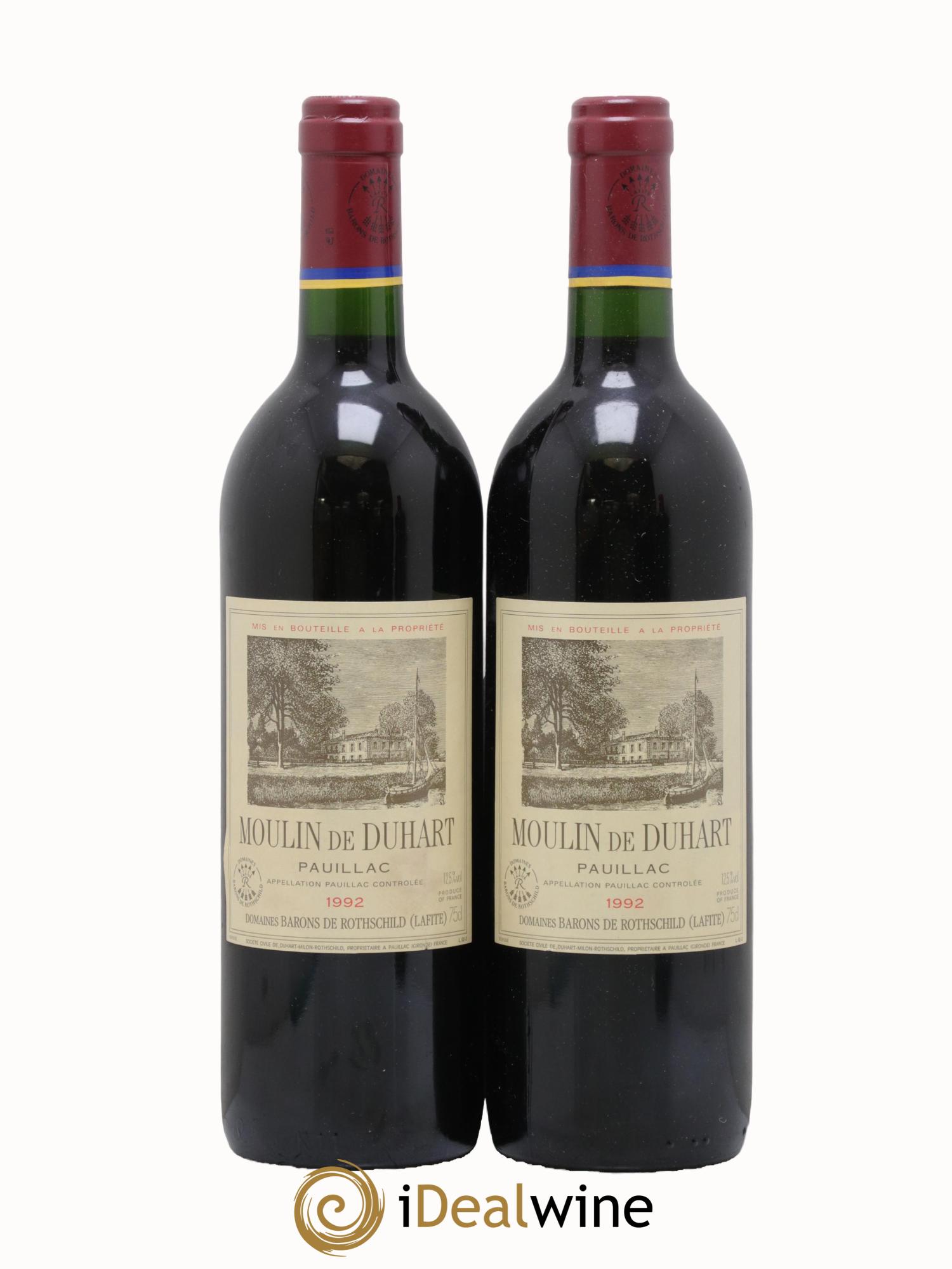 Moulin de Duhart Second Vin 1992 - Lot of 2 bottles - 0