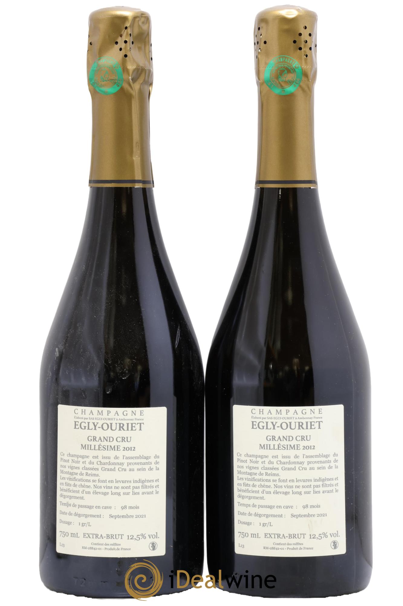 Ambonnay Vieilles Vignes Brut Millésimé Egly-Ouriet 2012 - Lot de 2 bouteilles - 1