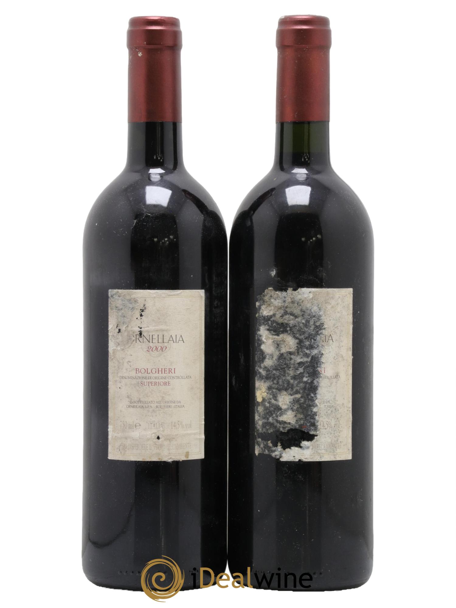 Bolgheri DOC Superiore Ornellaia Tenuta Dell'Ornellaia - Frescobaldi 2000 - Lot de 2 bouteilles - 1