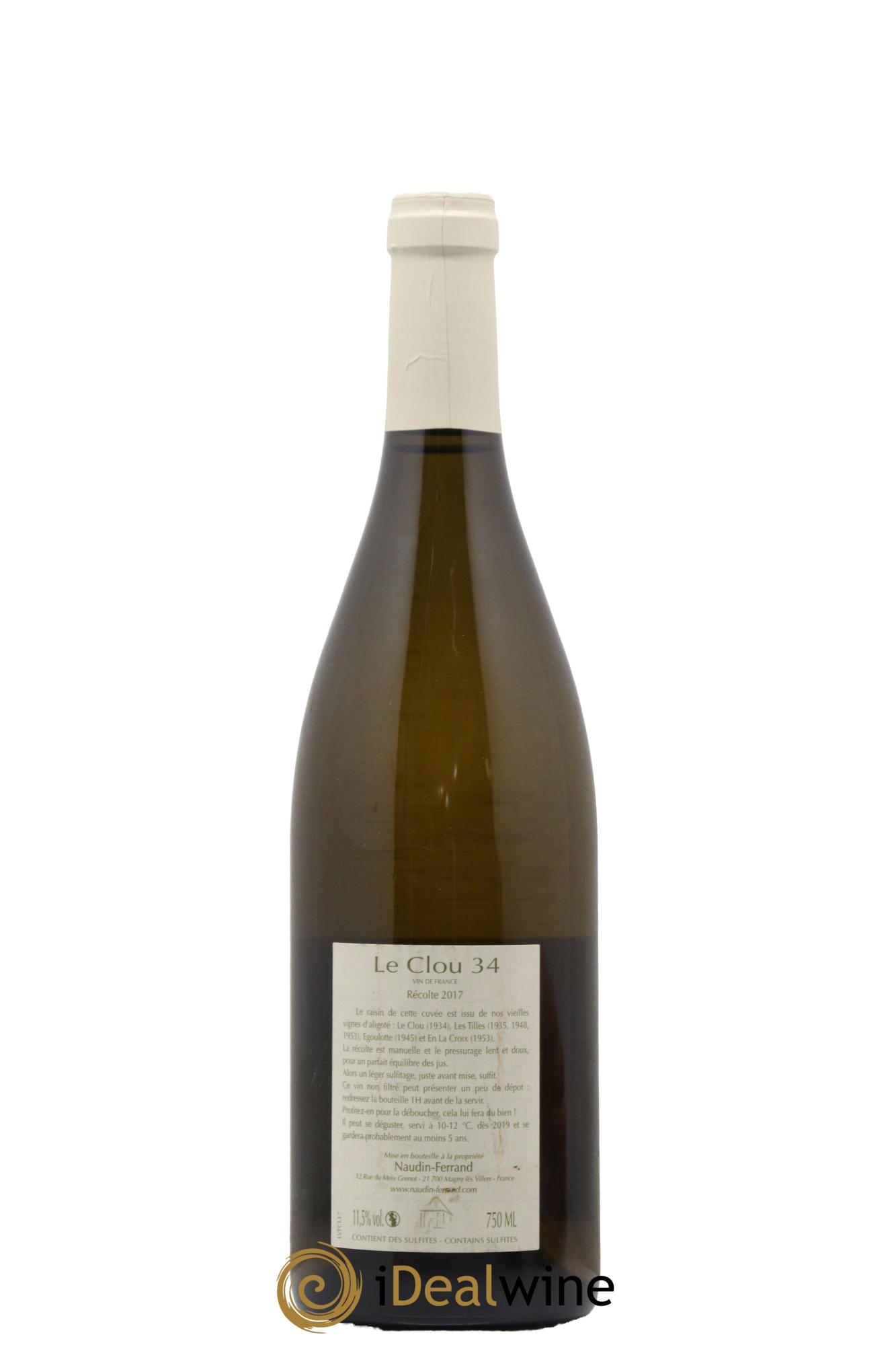 Vin de France Le Clou 34 Naudin-Ferrand (Domaine) 2017 - Lot de 1 bouteille - 1