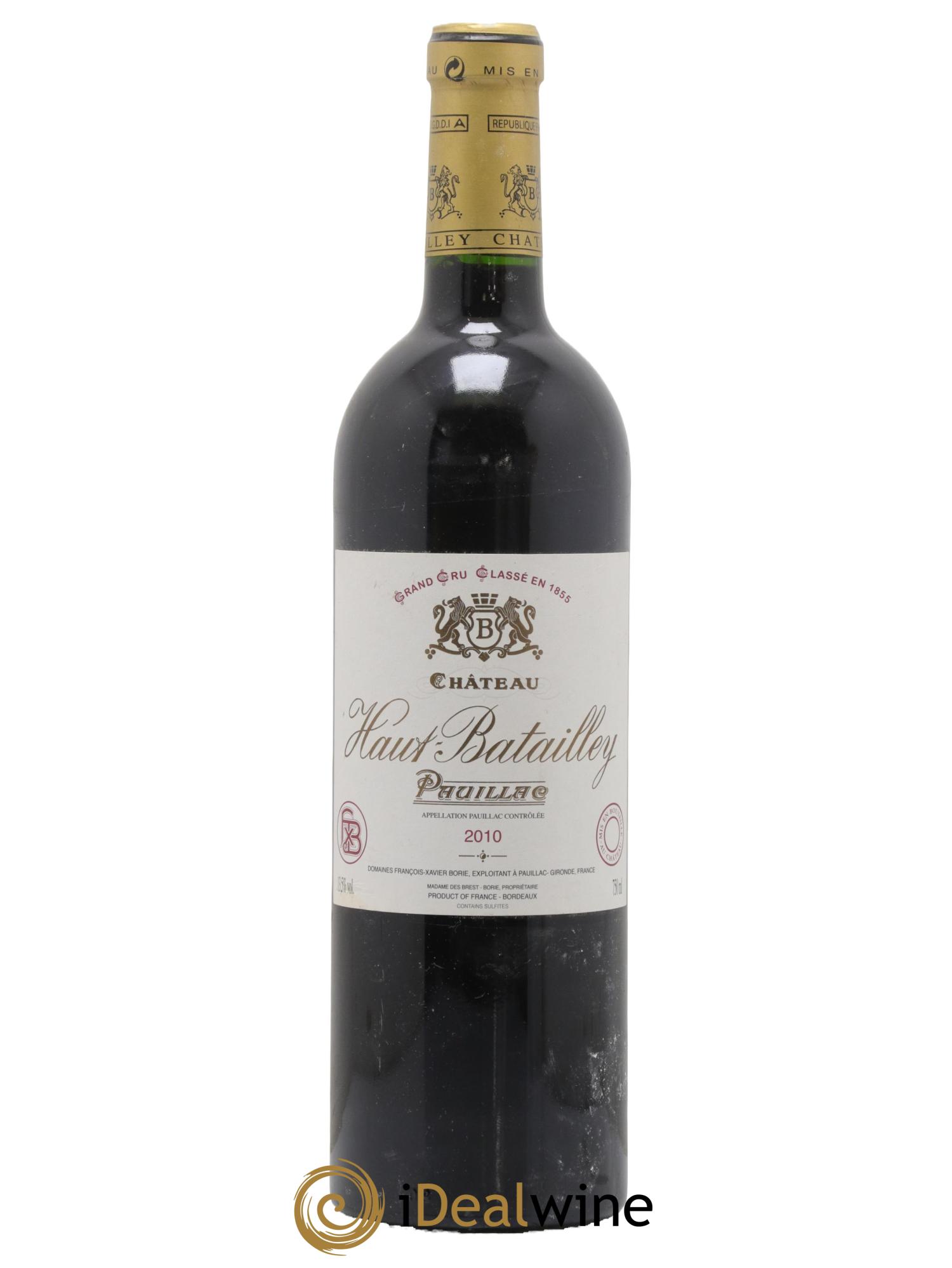 Château Haut Batailley 5ème Grand Cru Classé 2010 - Lot de 1 bouteille - 0