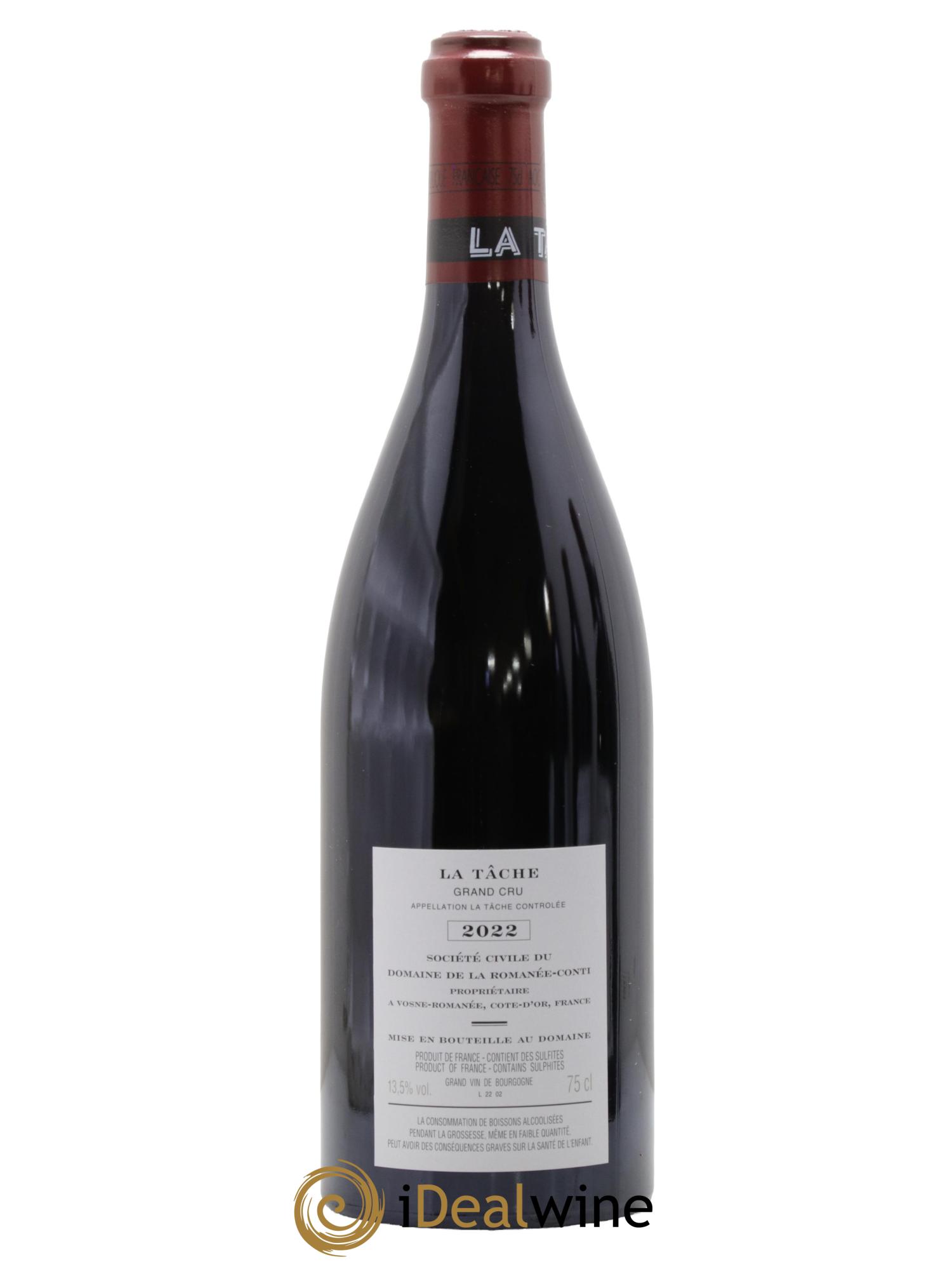 La Tâche Grand Cru Domaine de la Romanée-Conti  2022 - Lot of 1 bottle - 1