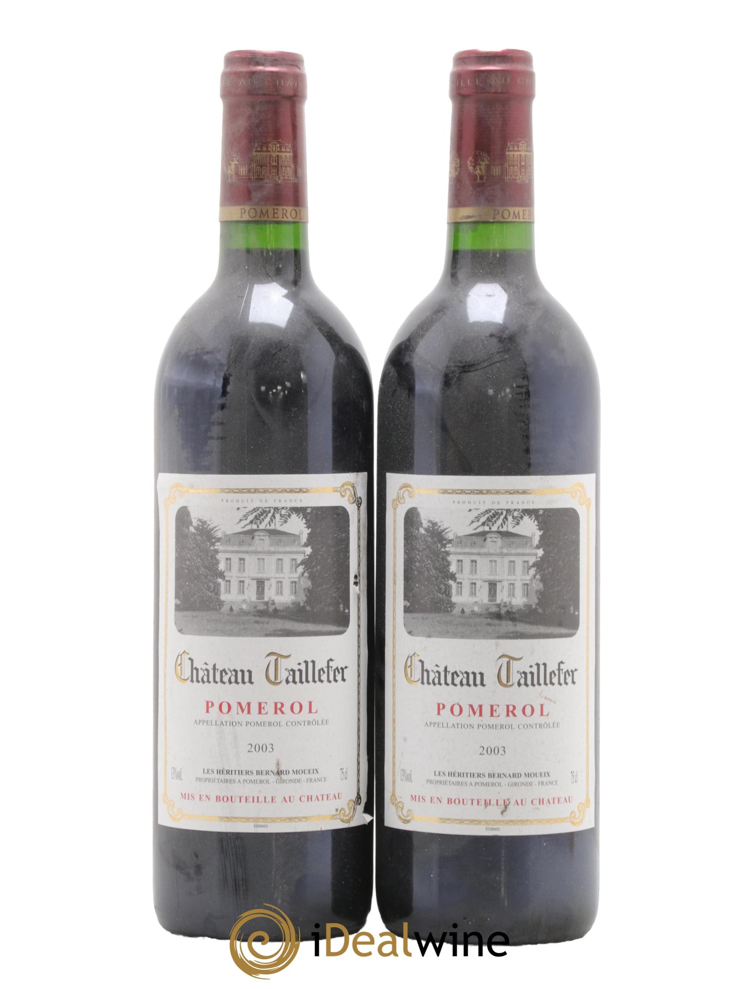 Château Taillefer 2003 - Lotto di 2 bottiglie - 0