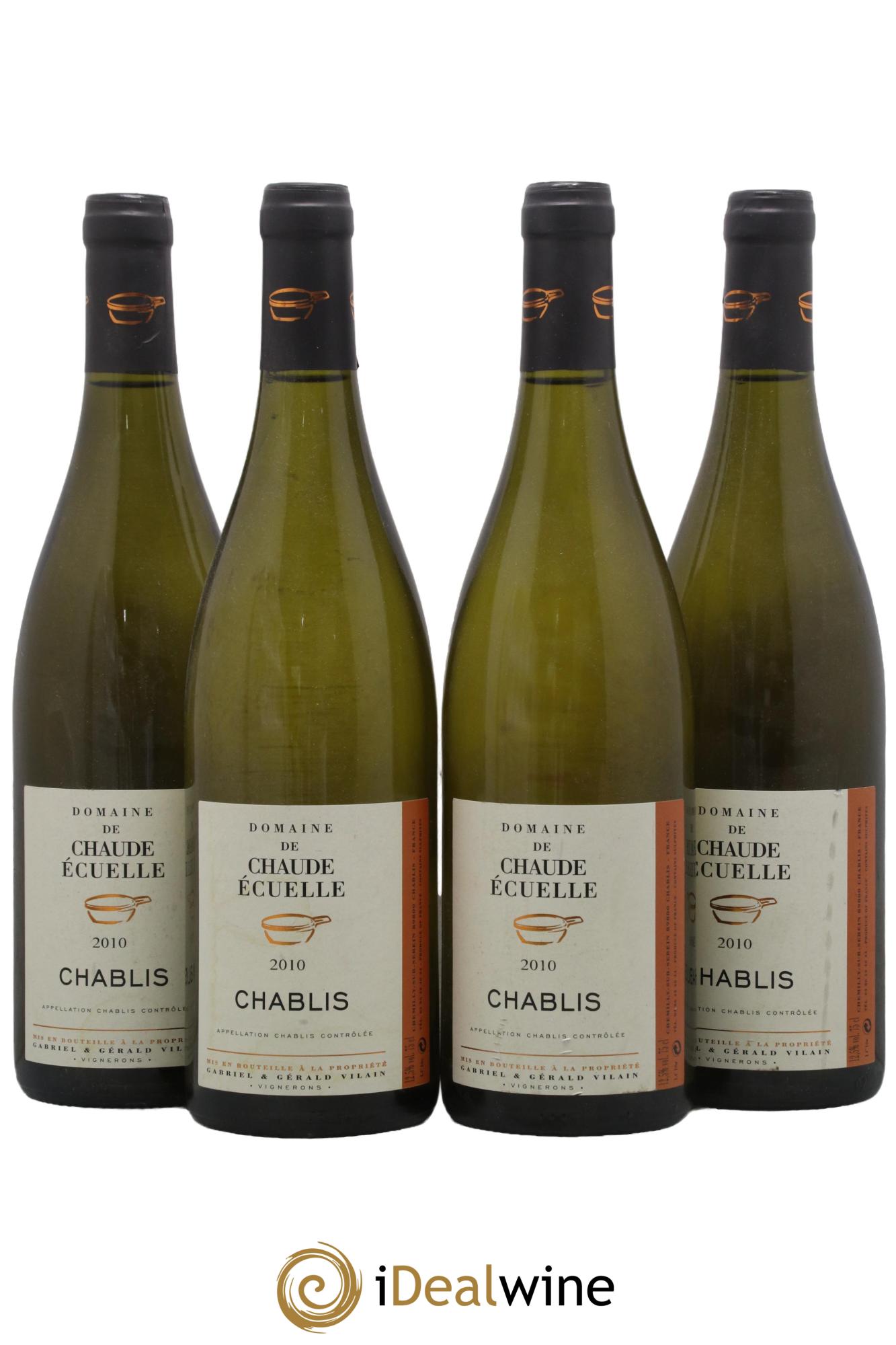Chablis Domaine de Chaude Écuelle 2010 - Lot de 4 bouteilles - 0