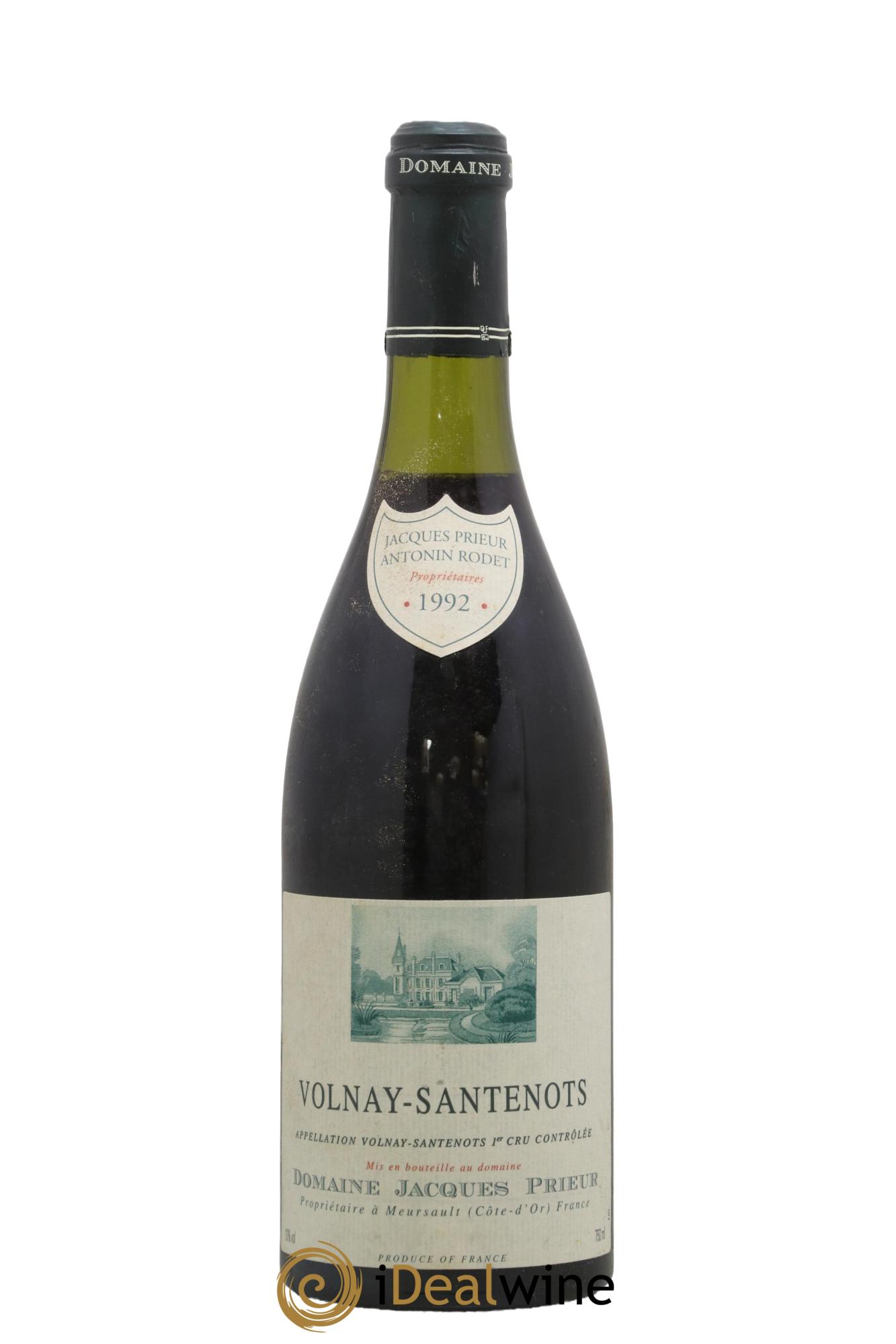 Volnay 1er Cru Santenots Jacques Prieur (Domaine) 1992 - Lot de 1 bouteille - 0