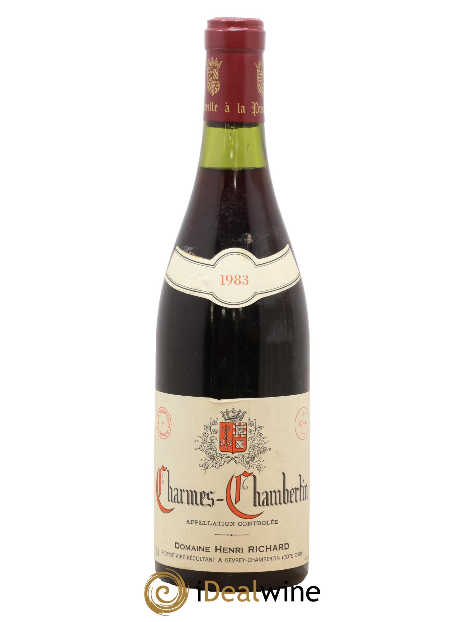 Charmes-Chambertin Grand Cru Henri Richard 1983 - Posten von 1 Flasche - 0