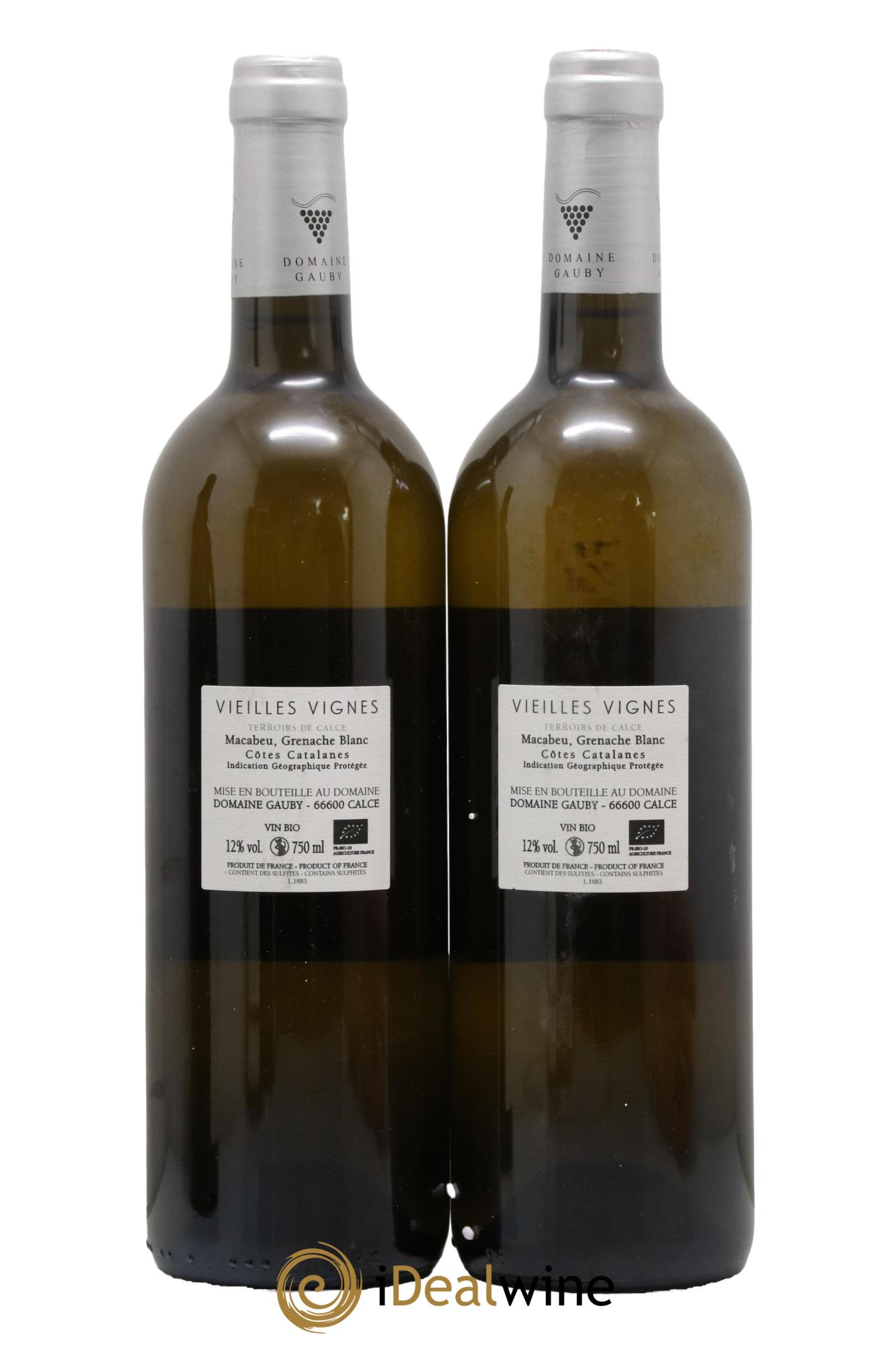 IGP Côtes Catalanes Vieilles vignes Gauby (Domaine) 2018 - Lot of 2 bottles - 1