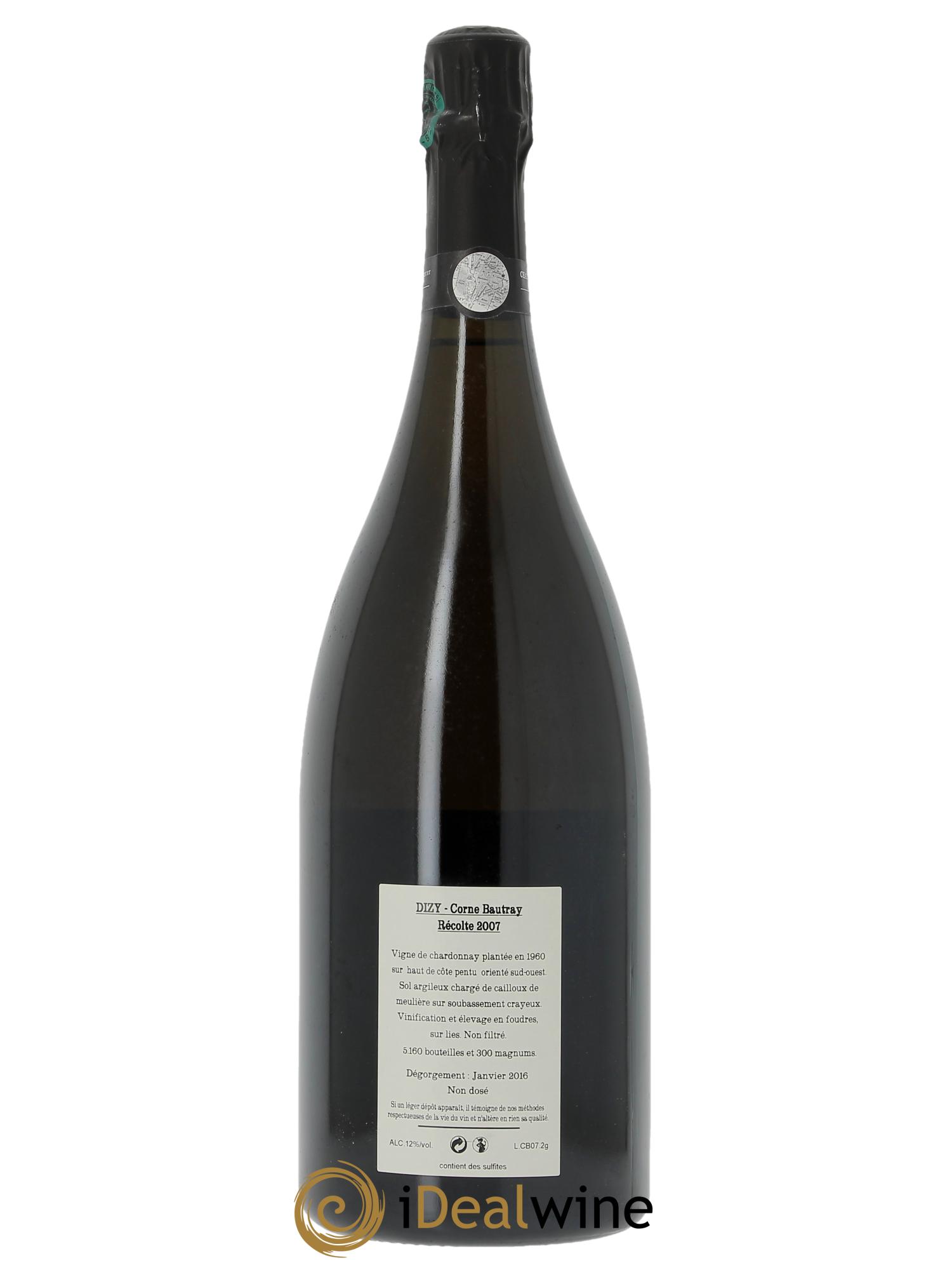 Dizy Corne Bautray Extra-Brut Jacquesson 2007 - Lot de 1 magnum - 2