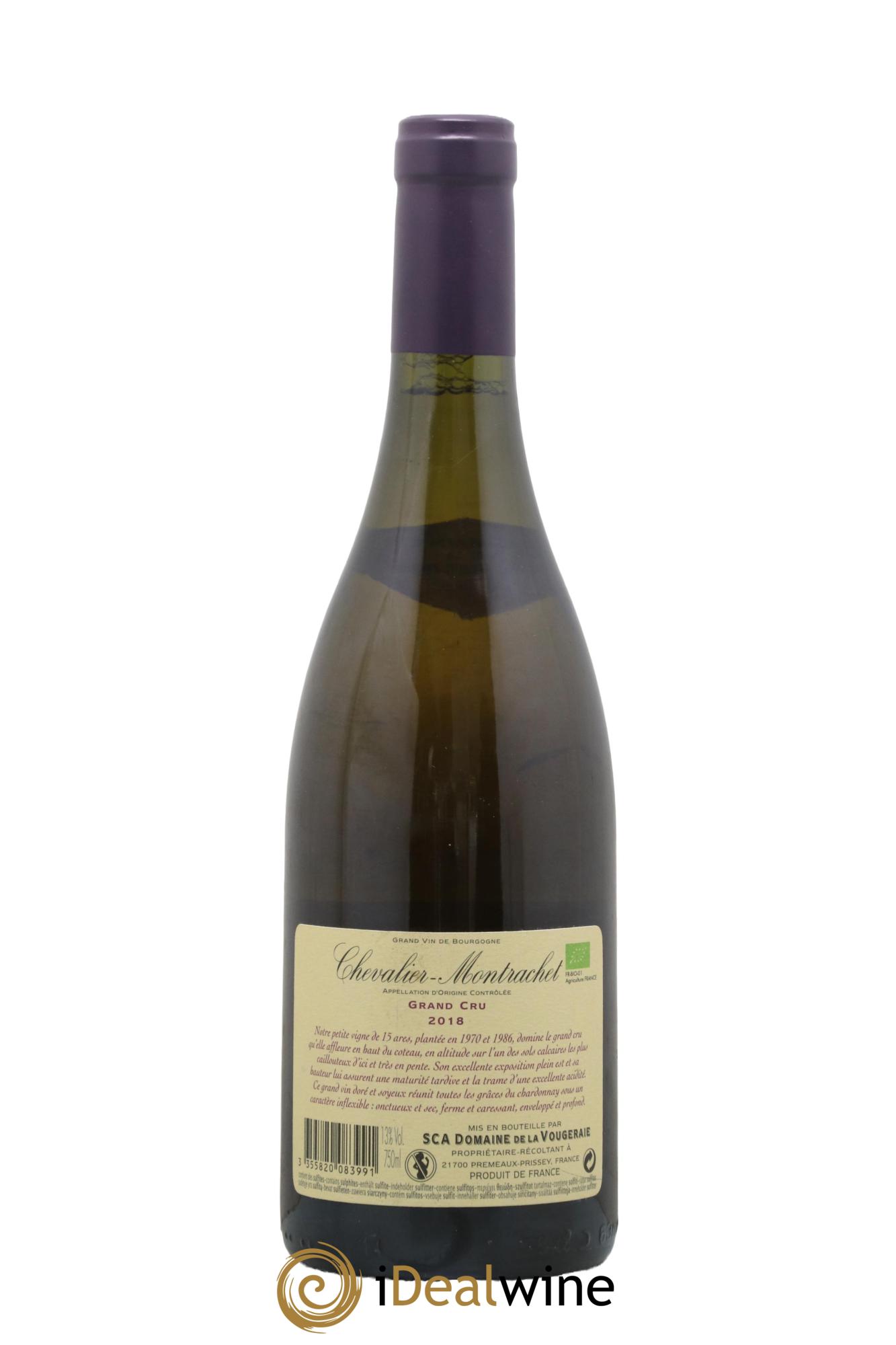 Chevalier-Montrachet Grand Cru La Vougeraie 2018 - Lot de 1 bouteille - 1