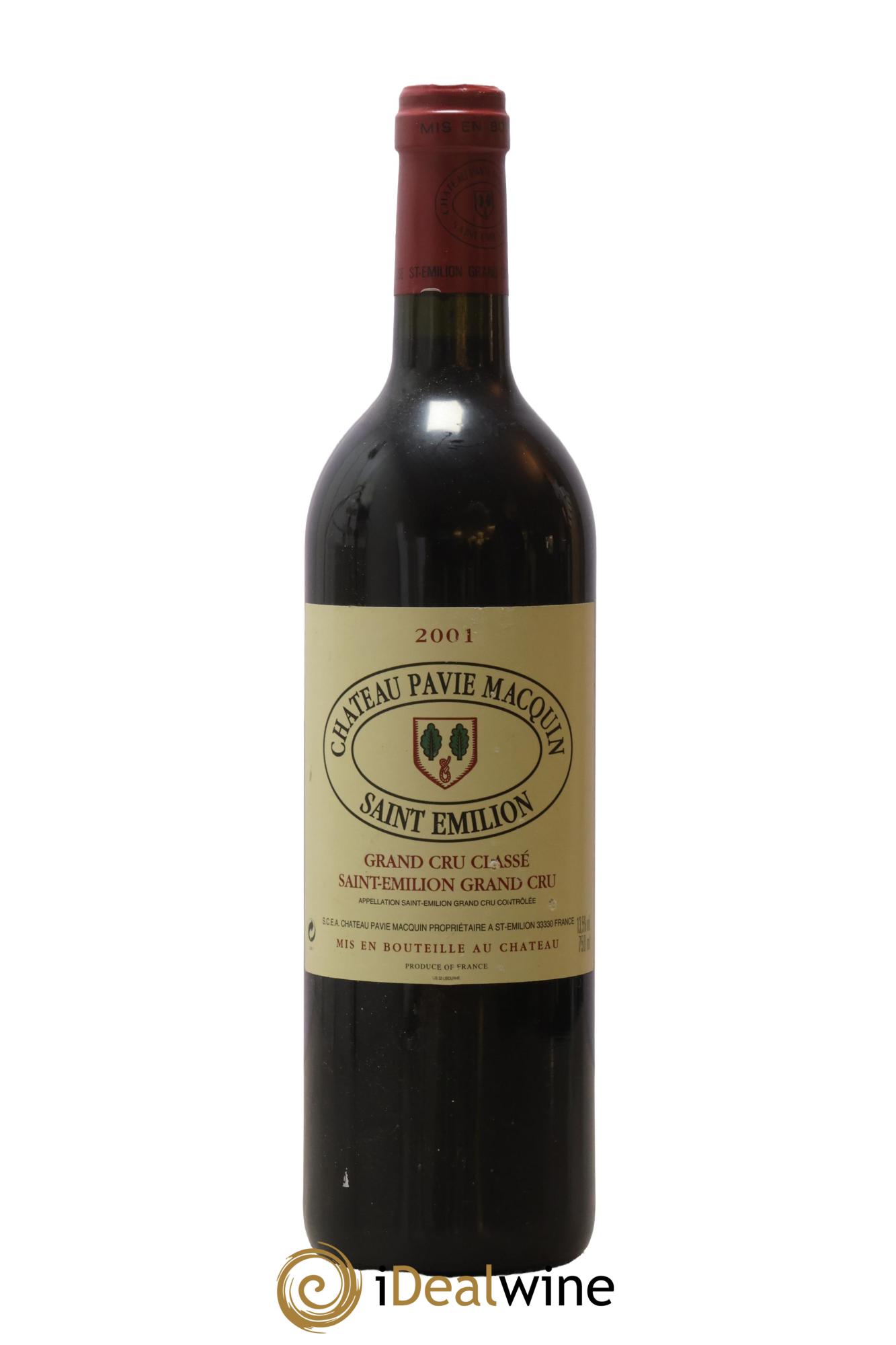 Château Pavie Macquin 1er Grand Cru Classé B 2001 - Posten von 1 Flasche - 0