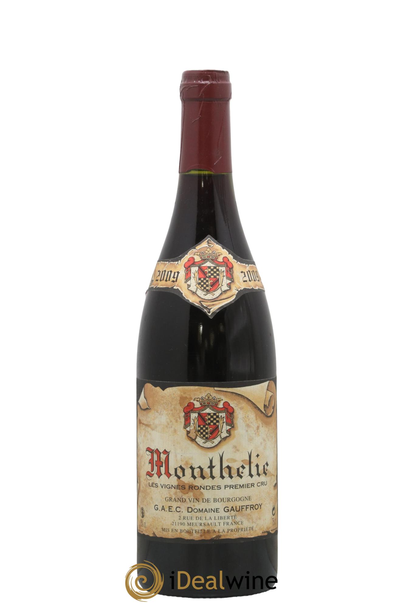 Monthélie 1er Cru Les Vignes Rondes Gauffroy 2009 - Lot de 1 bouteille - 0