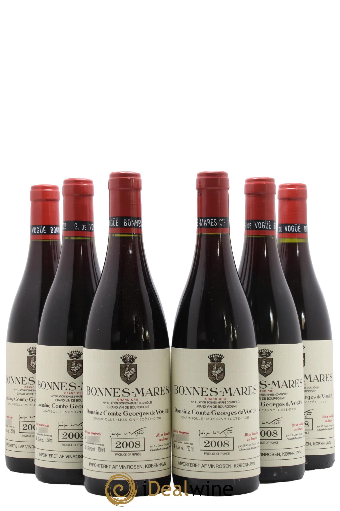 Bonnes-Mares Grand Cru Comte Georges de Vogüé 2008 - Lot de 6 bouteilles - 0