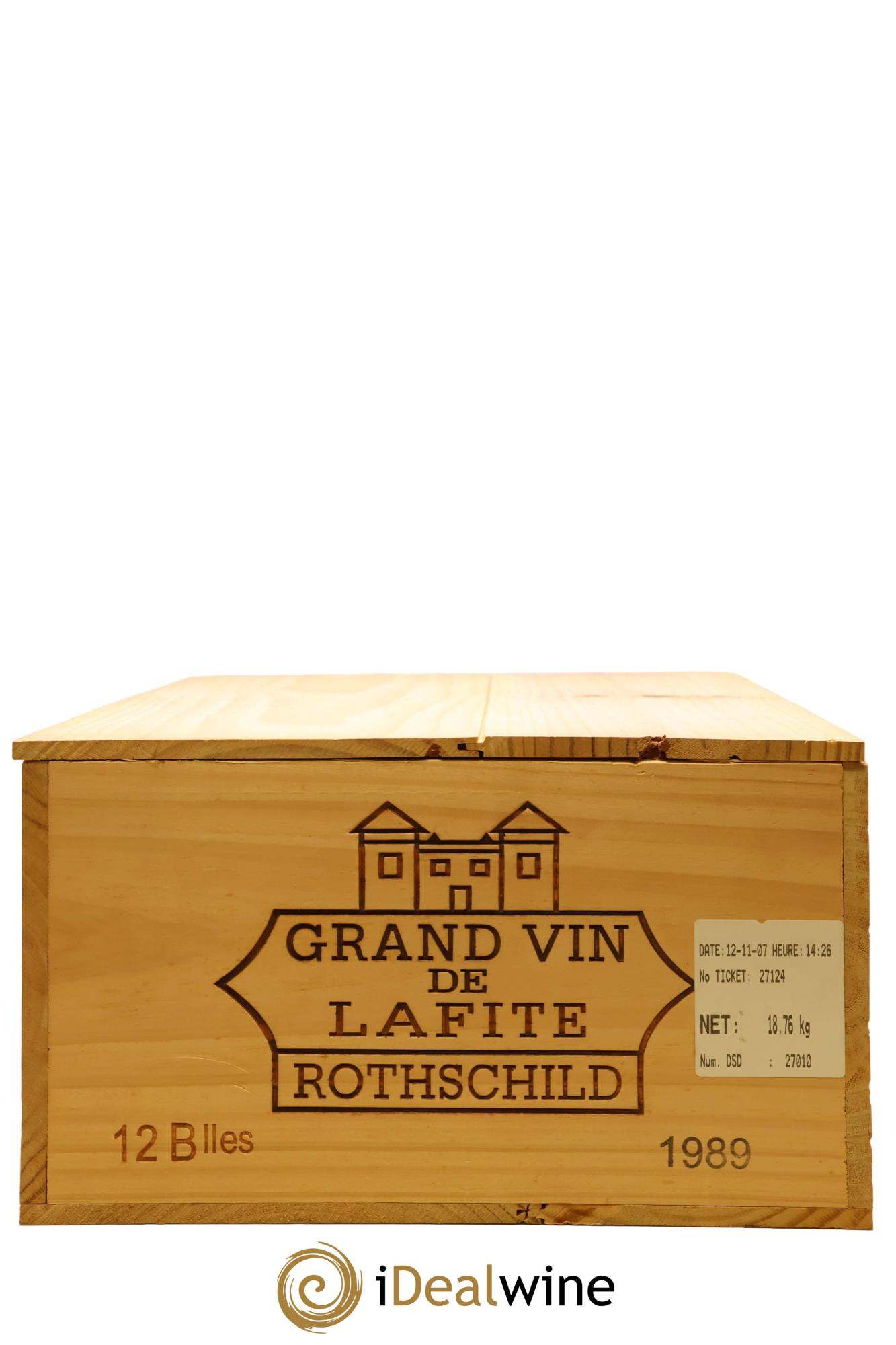 Château Lafite Rothschild 1er Grand Cru Classé 1989 - Lot de 12 bouteilles - 1