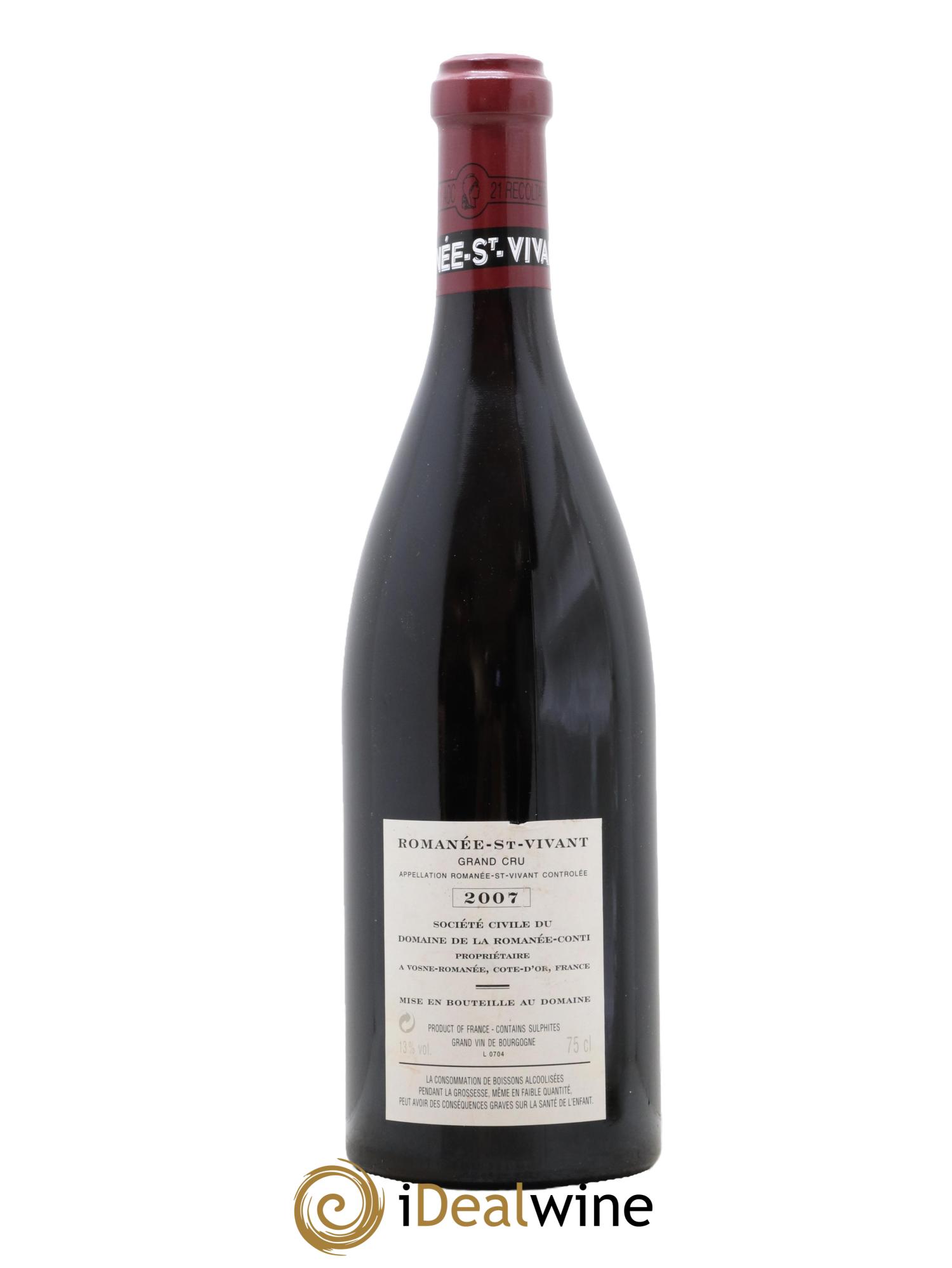Romanée-Saint-Vivant Grand Cru Domaine de la Romanée-Conti  2007 - Posten von 1 Flasche - 1