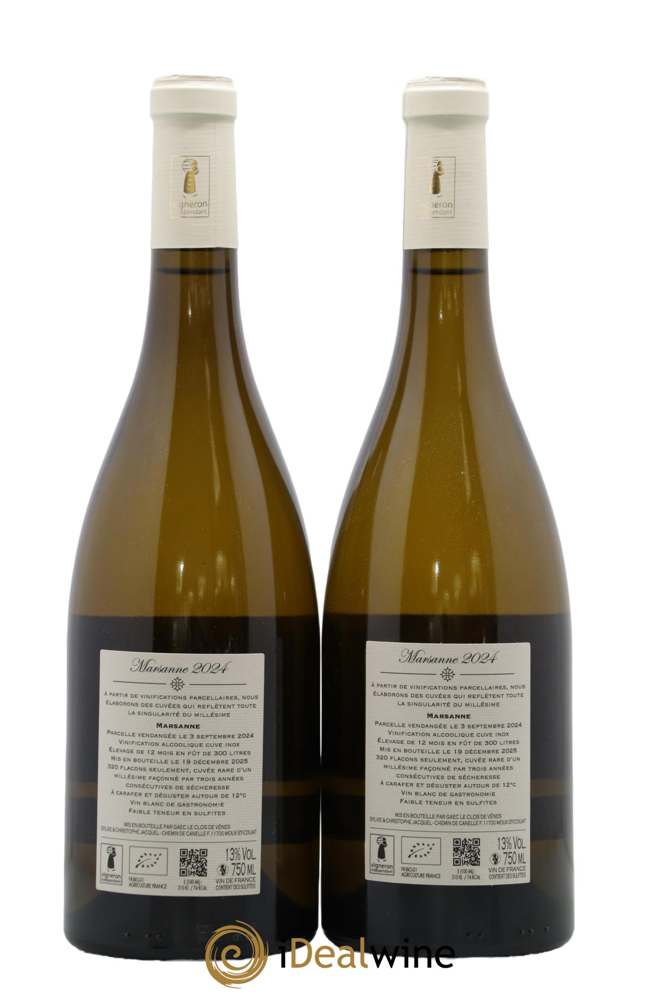 Vin de France Marsanne Domaine Clos de Vènes 2024 - Lot of 2 bottles - 1