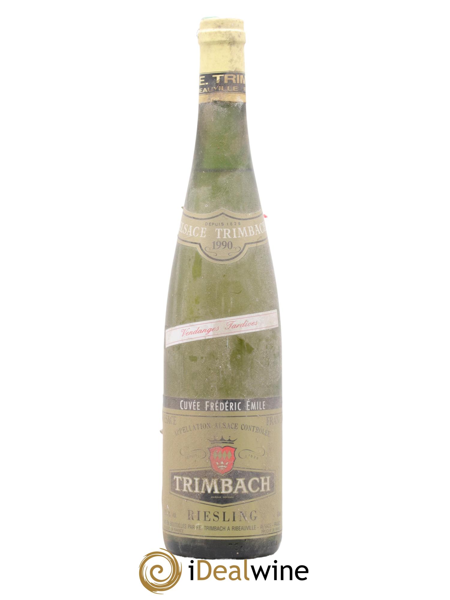 Alsace Riesling Vendanges Tardives Cuvée Frédéric Emile Trimbach (Domaine) 1990 - Lot de 1 bouteille - 0